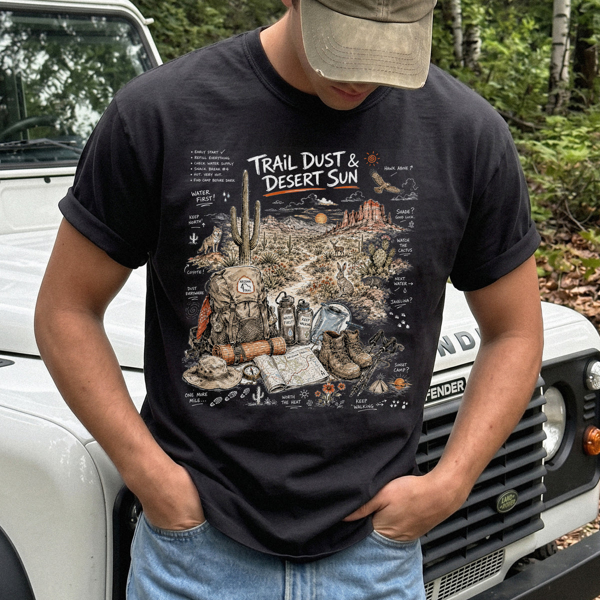 Trail Dust & Desert Sun Comfort Colors Shirt – Arizona Trail Tee