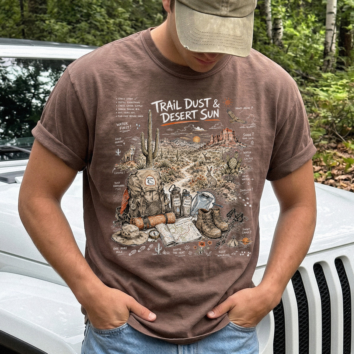 Trail Dust & Desert Sun Comfort Colors Shirt – Arizona Trail Tee