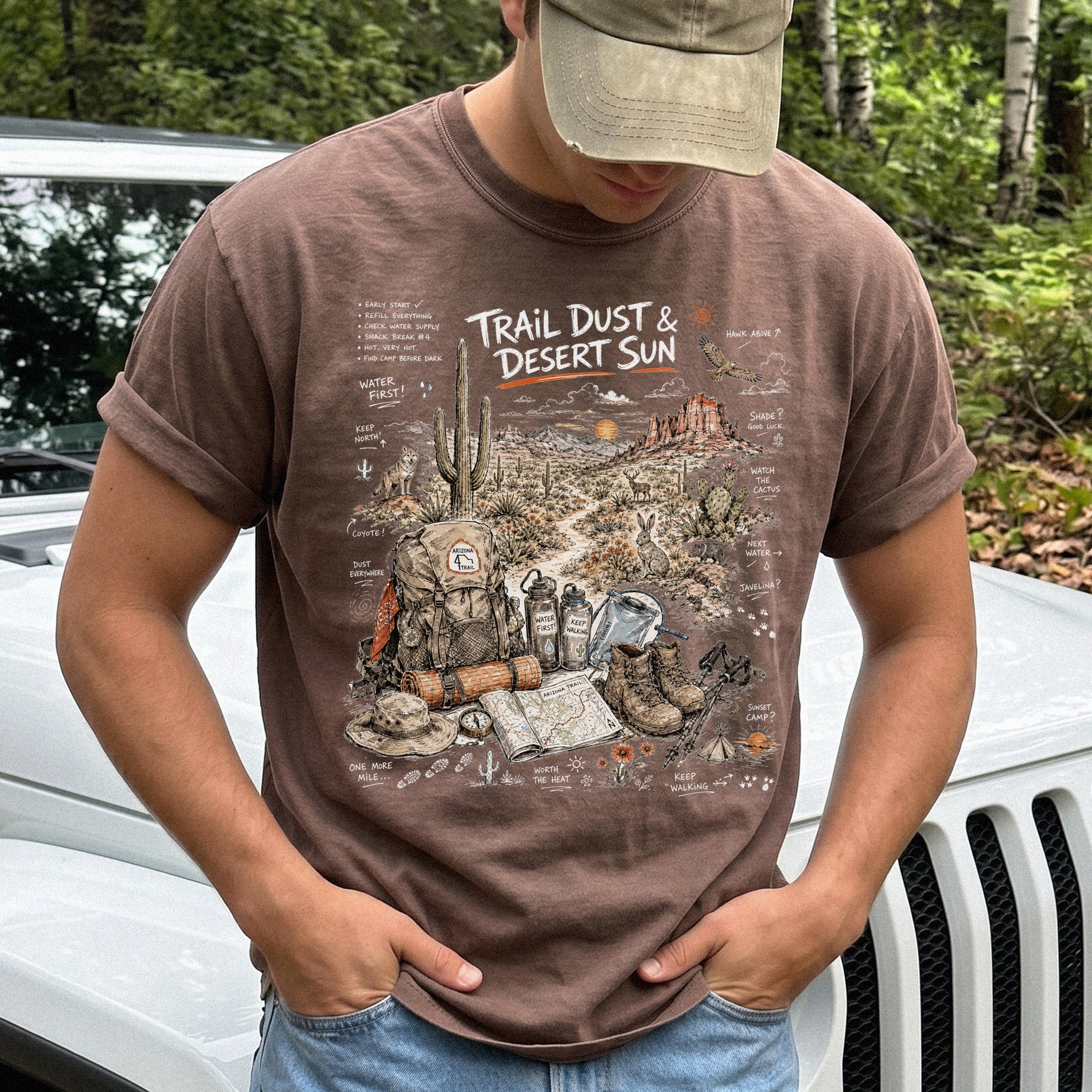 Trail Dust & Desert Sun Comfort Colors Shirt – Arizona Trail Tee