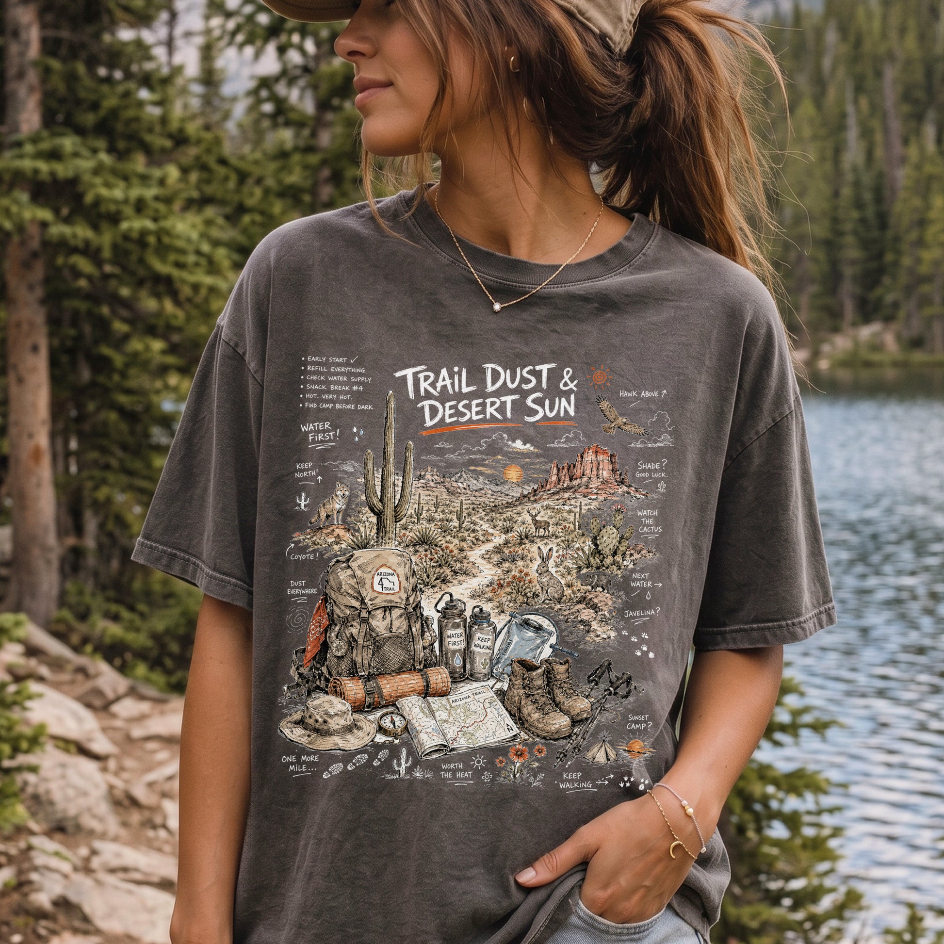 Trail Dust & Desert Sun Comfort Colors Shirt – Arizona Trail Tee