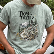 Trail Tested Comfort Colors Shirt – Vintage Hiking Boots T-Shirt