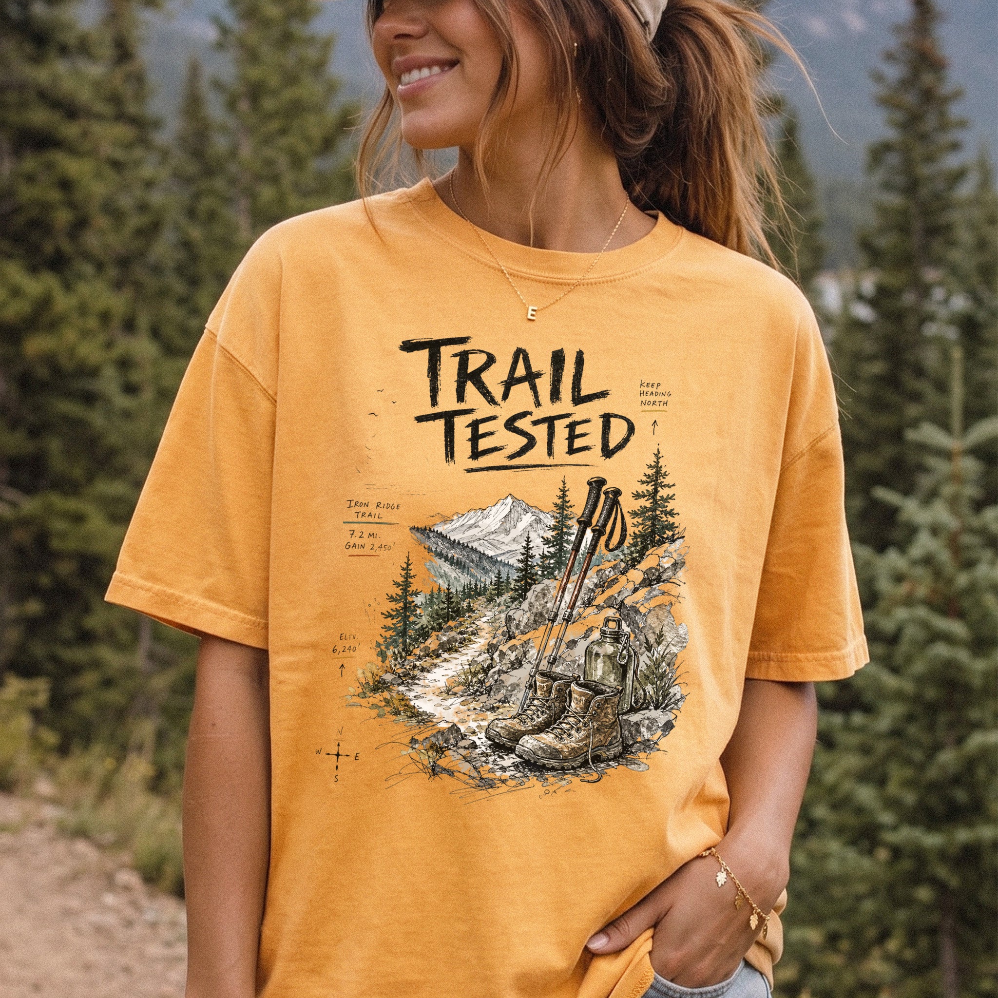 Trail Tested Comfort Colors Shirt – Vintage Hiking Boots T-Shirt