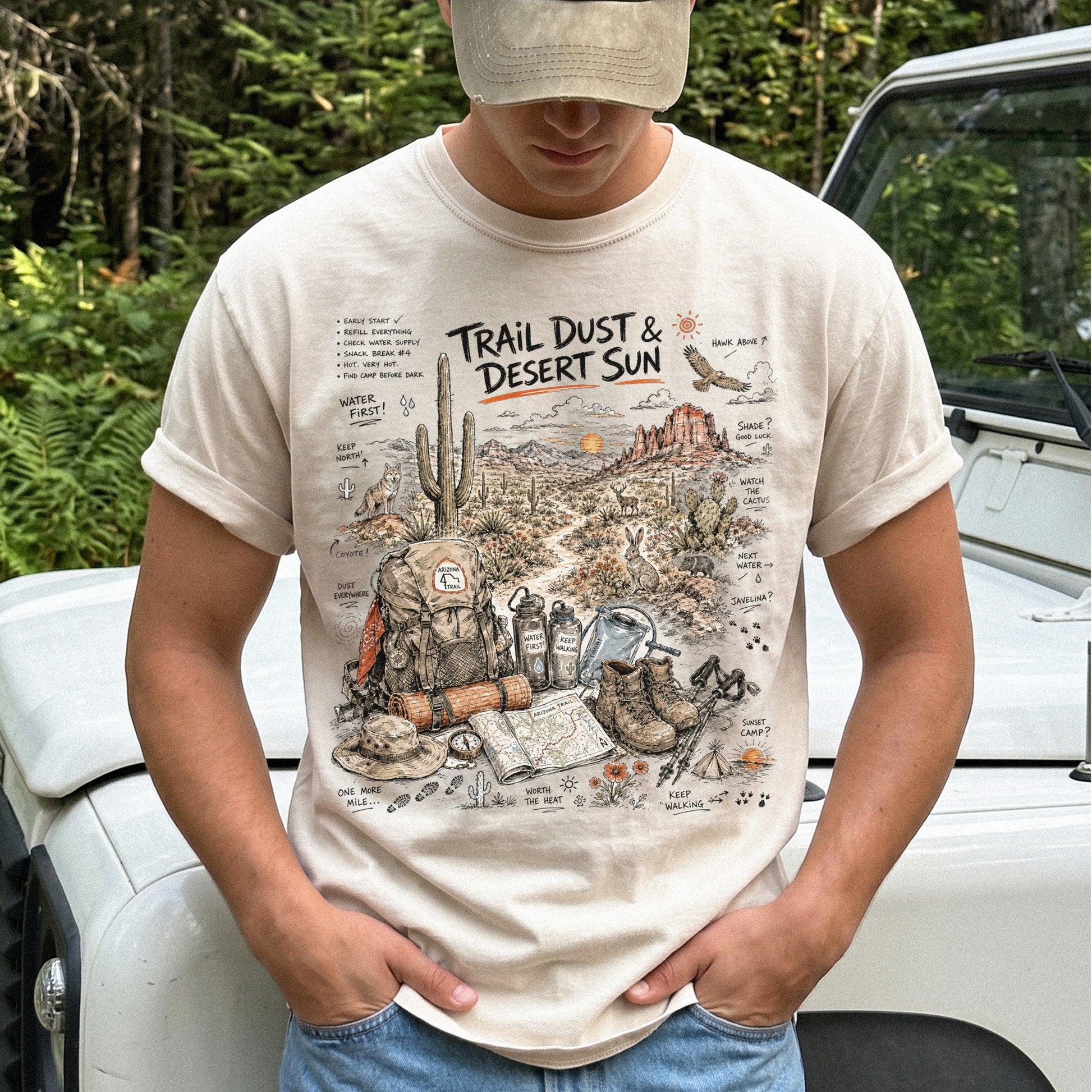 Trail Dust & Desert Sun Comfort Colors Shirt – Arizona Trail Tee