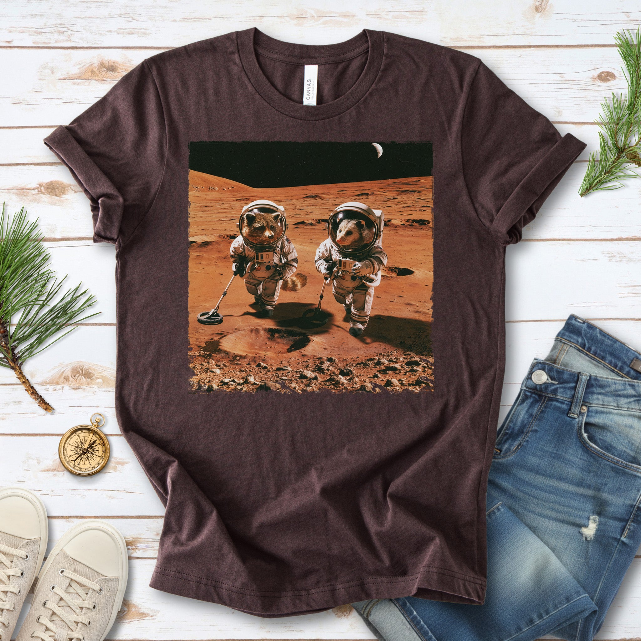 Trash Panda Astronauts Raccoon Possum Mars Explorer Gift T-Shirt
