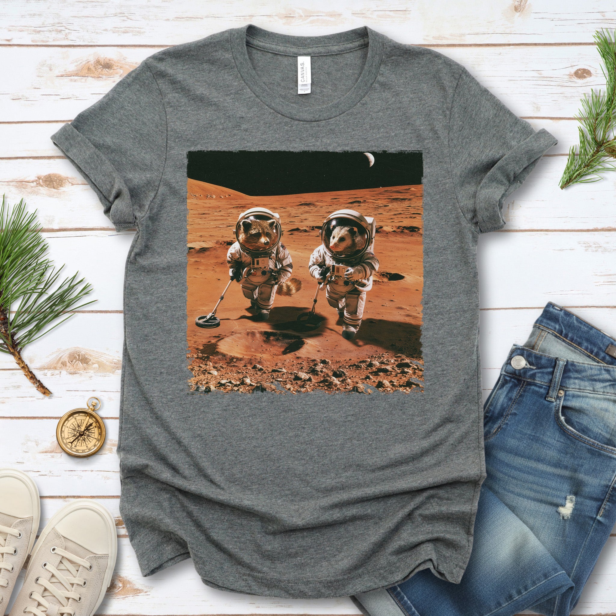 Trash Panda Astronauts Raccoon Possum Mars Explorer Gift T-Shirt