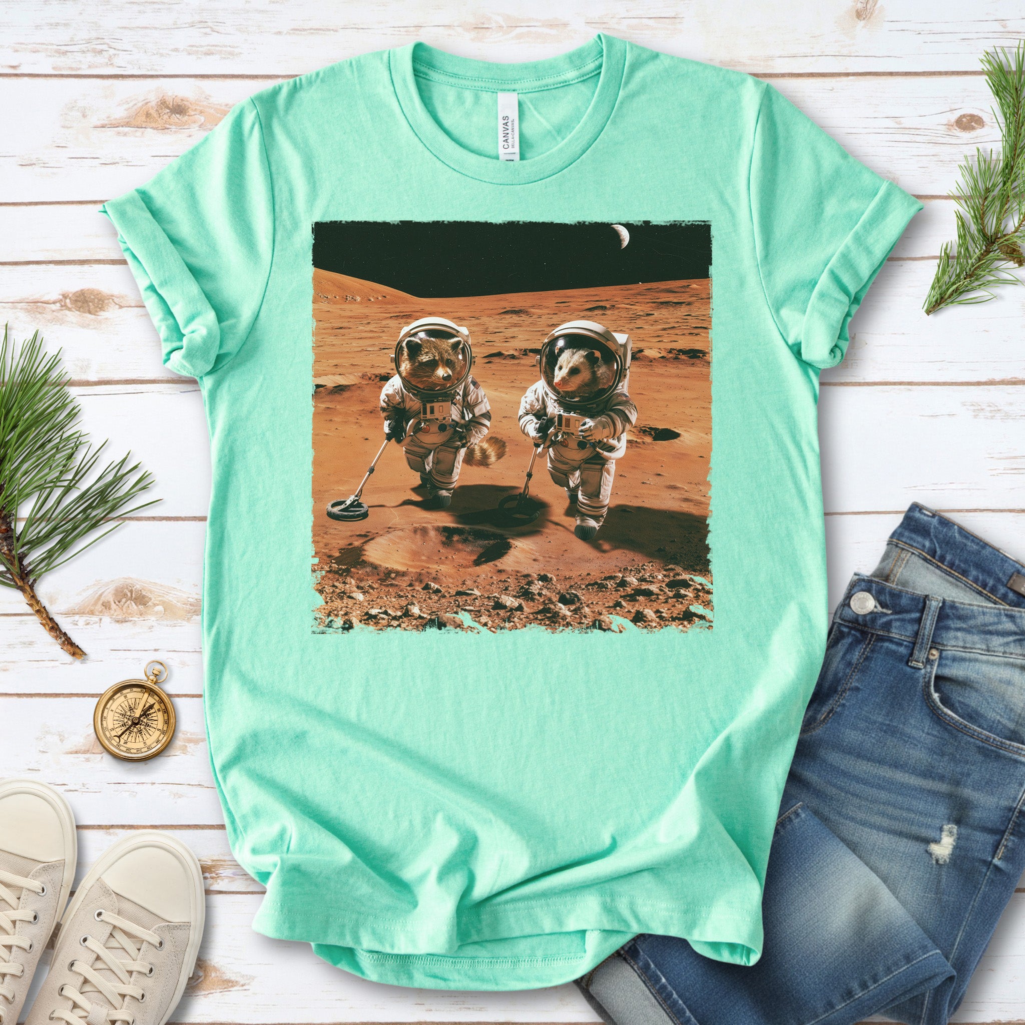 Trash Panda Astronauts Raccoon Possum Mars Explorer Gift T-Shirt
