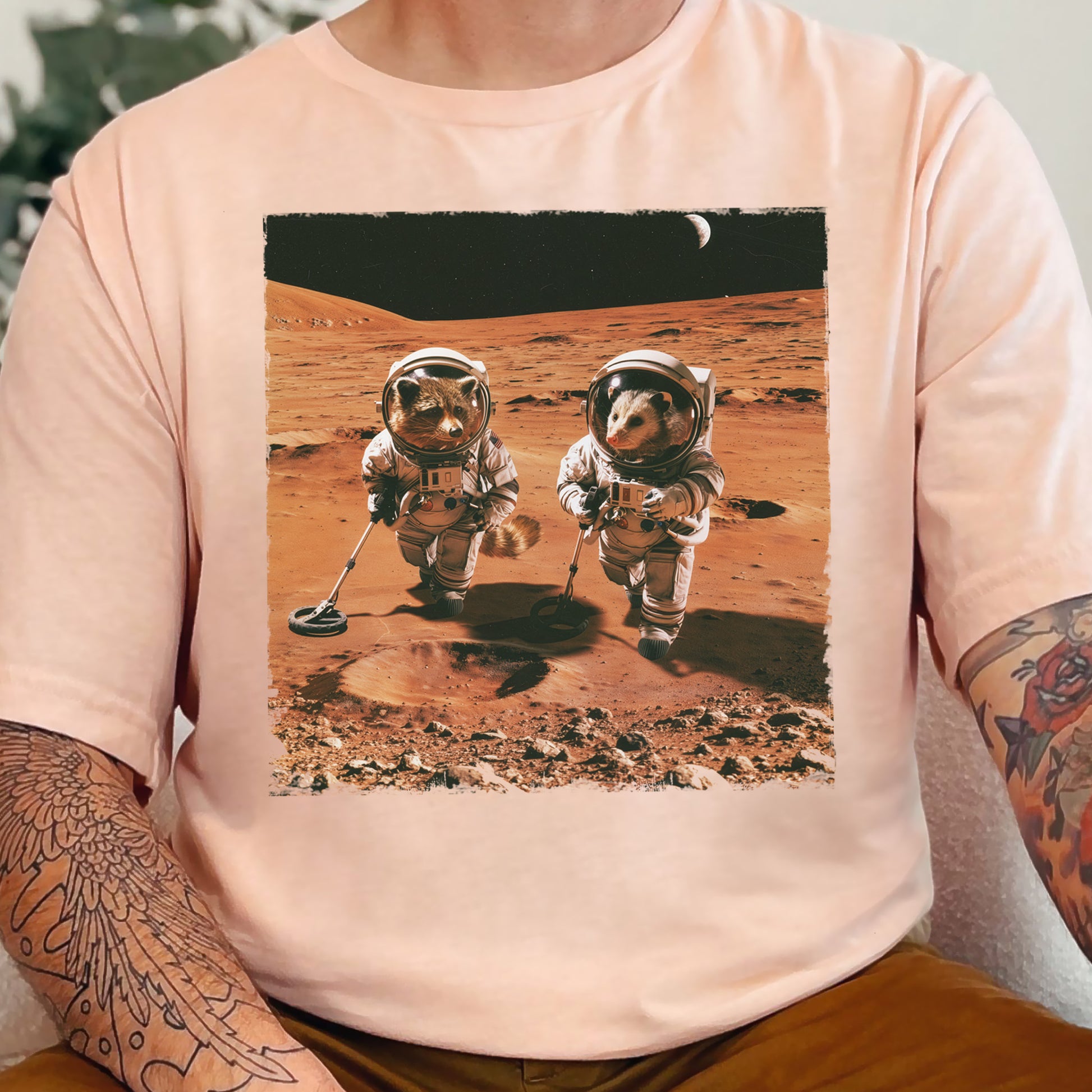 Trash Panda Astronauts Raccoon Possum Mars Explorer Gift T-Shirt