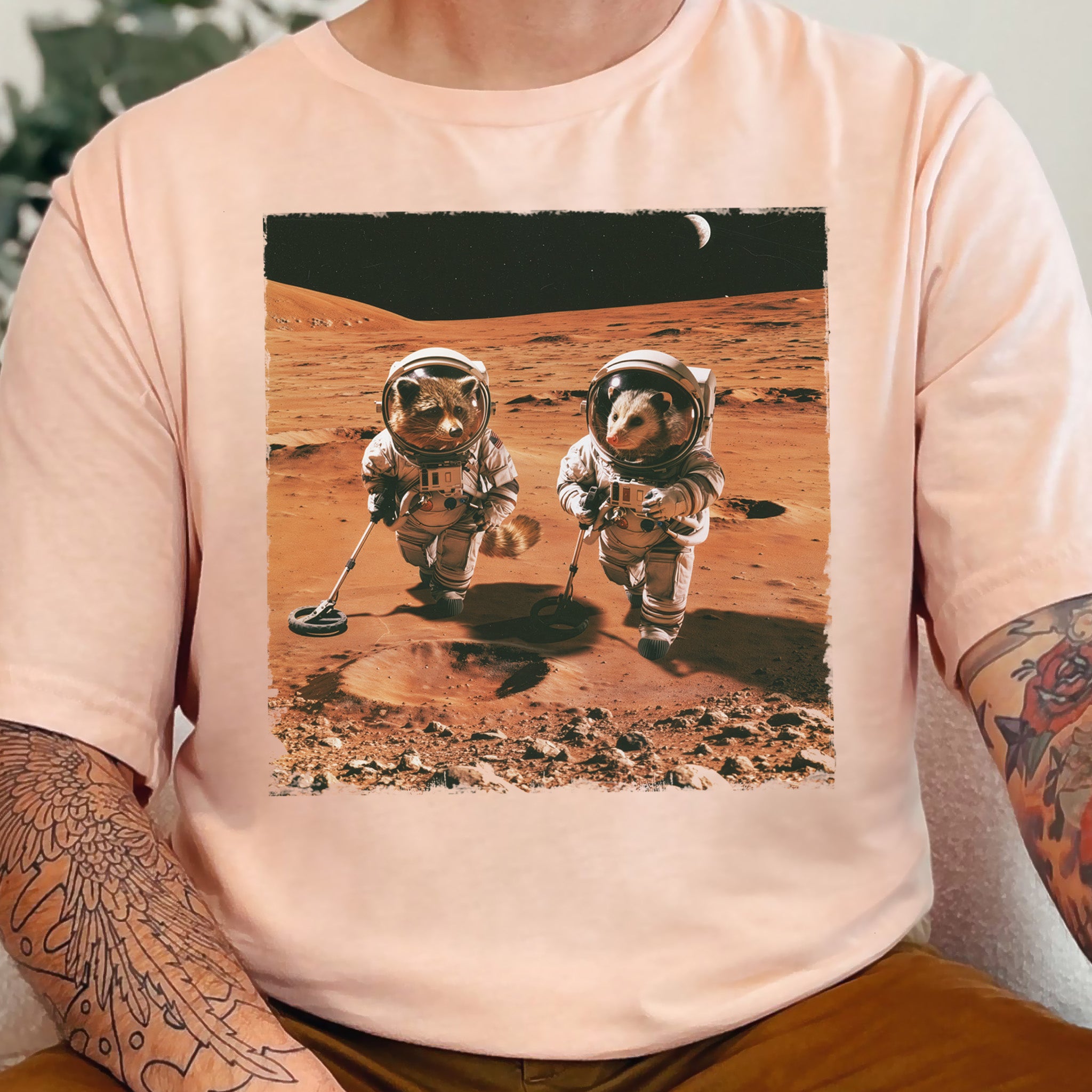 Trash Panda Astronauts Raccoon Possum Mars Explorer Gift T-Shirt