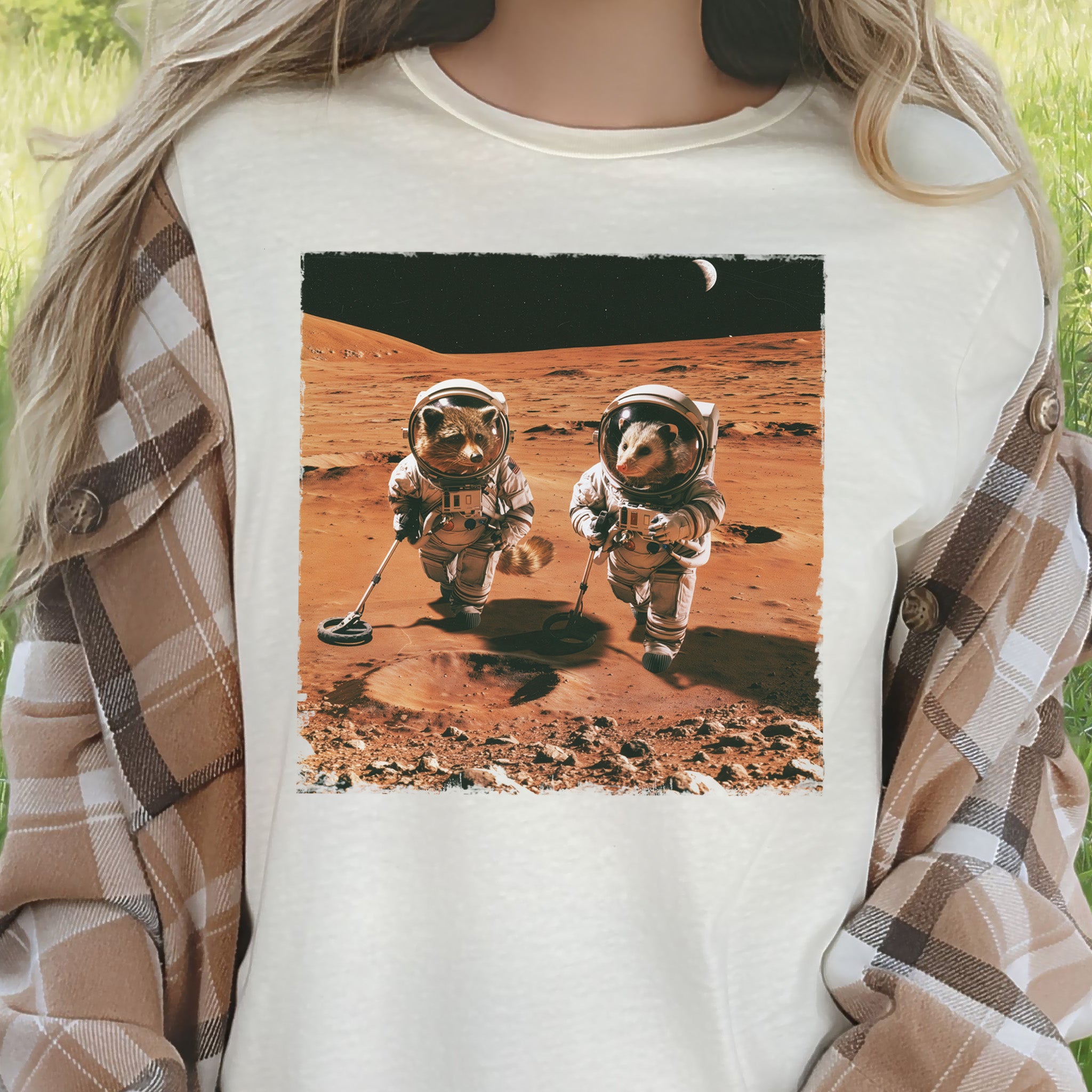 Trash Panda Astronauts Raccoon Possum Mars Explorer Gift T-Shirt