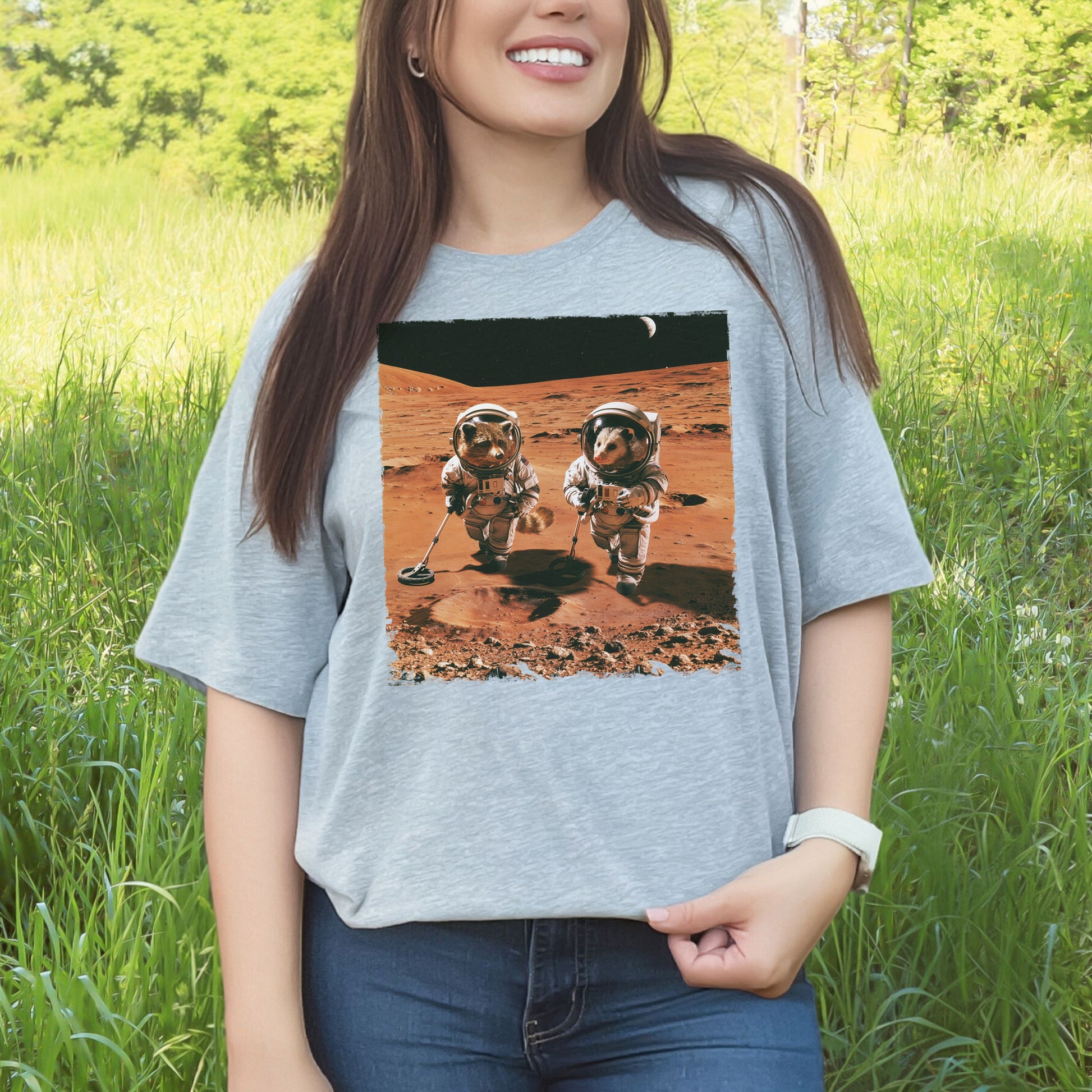 Trash Panda Astronauts Raccoon Possum Mars Explorer Gift T-Shirt