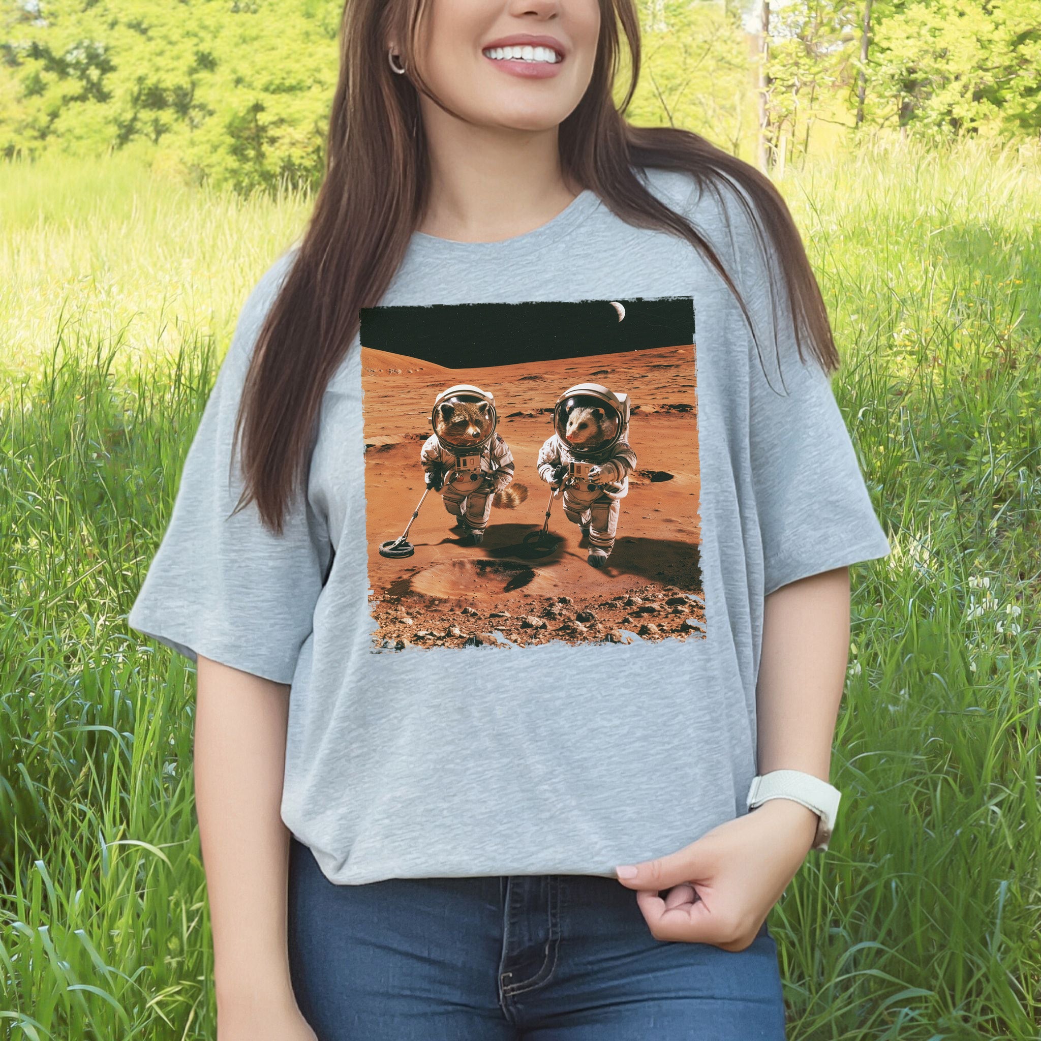 Trash Panda Astronauts Raccoon Possum Mars Explorer Gift T-Shirt