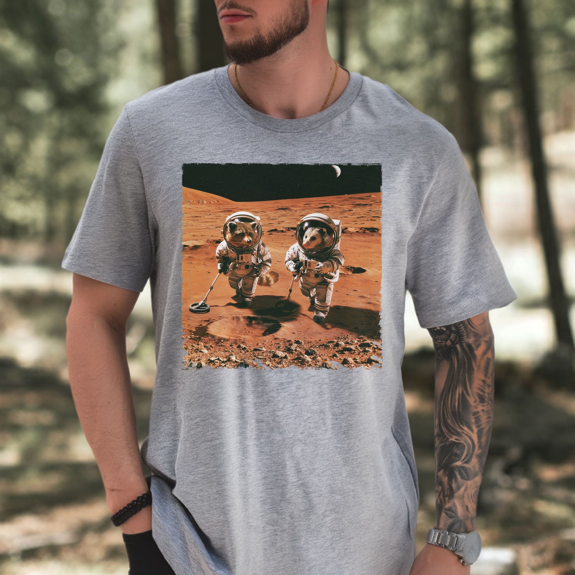 Trash Panda Astronauts Raccoon Possum Mars Explorer Gift T-Shirt