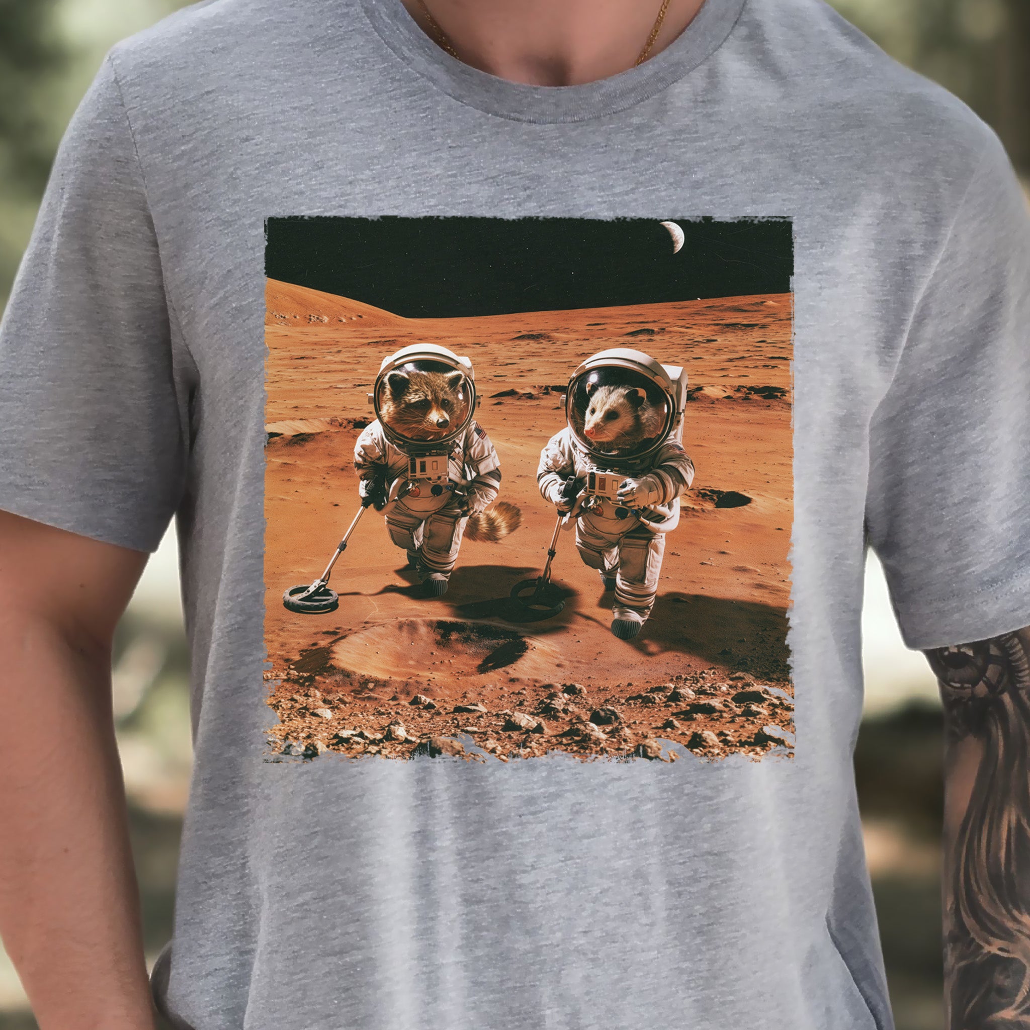Trash Panda Astronauts Raccoon Possum Mars Explorer Gift T-Shirt