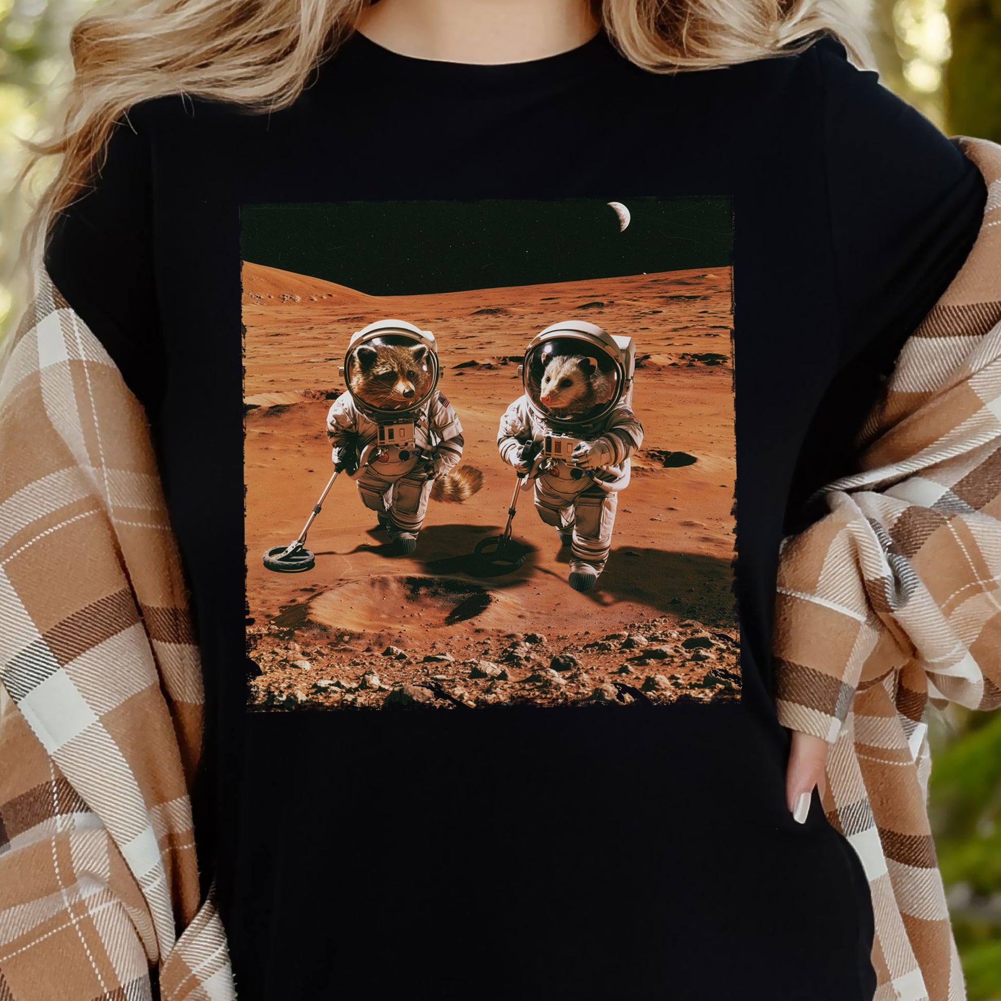 Trash Panda Astronauts Raccoon Possum Mars Explorer Gift T-Shirt