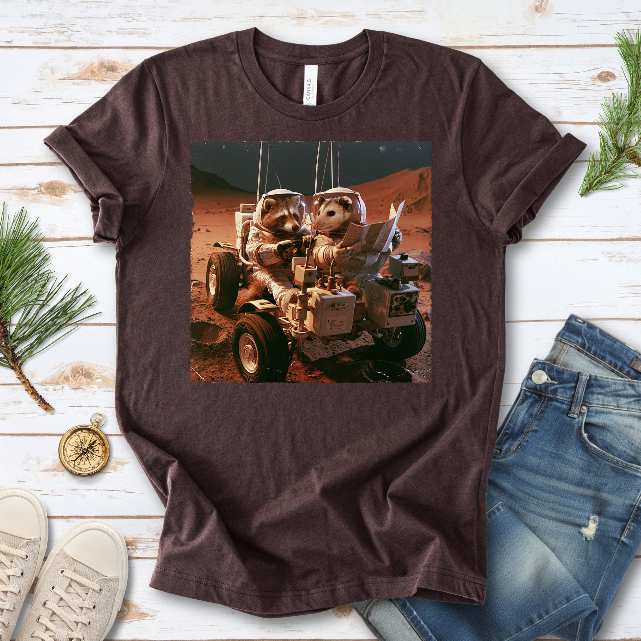 Trash Panda Mission Astronaut Raccoon Possum Space Adventure T-Shirt