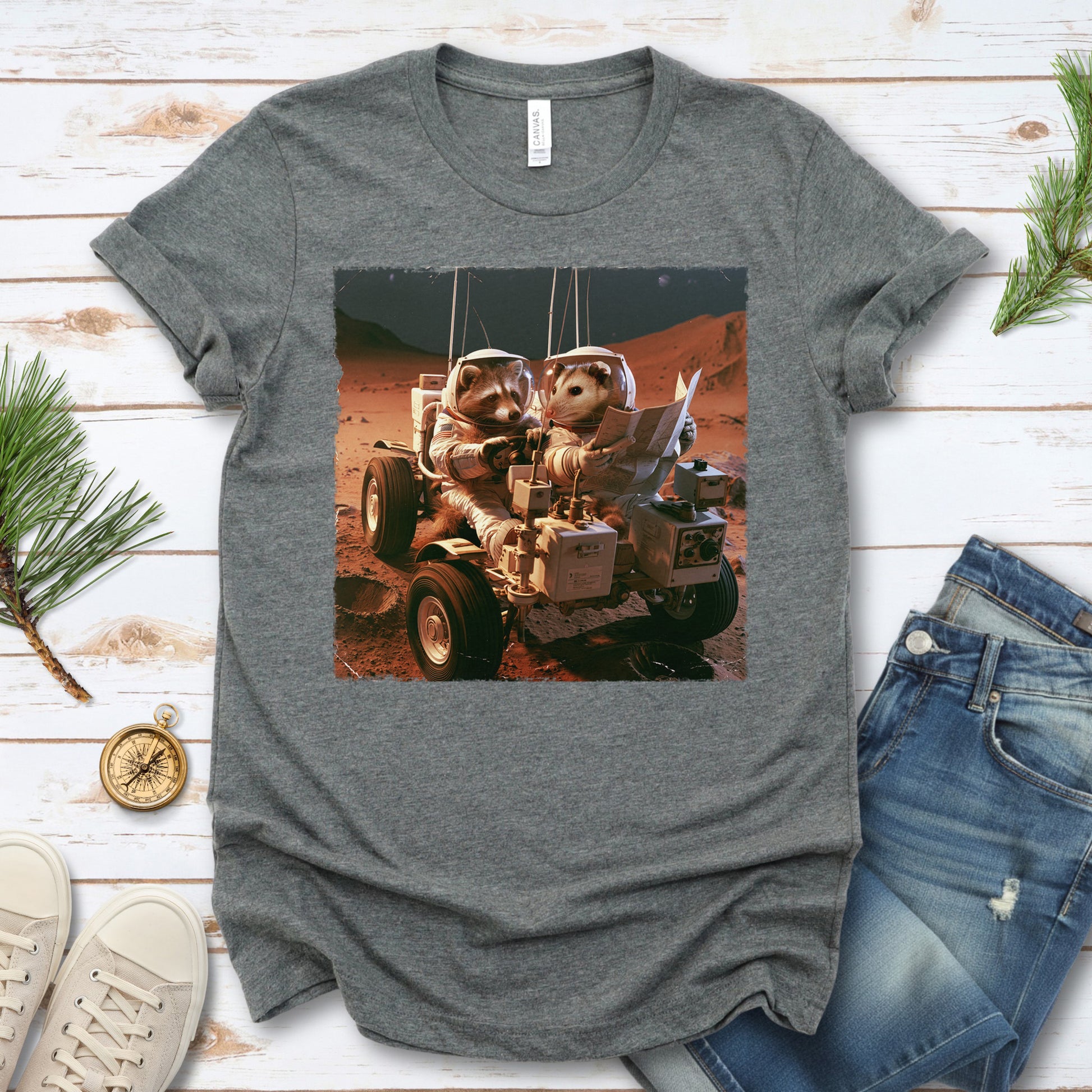 Trash Panda Mission Astronaut Raccoon Possum Space Adventure T-Shirt