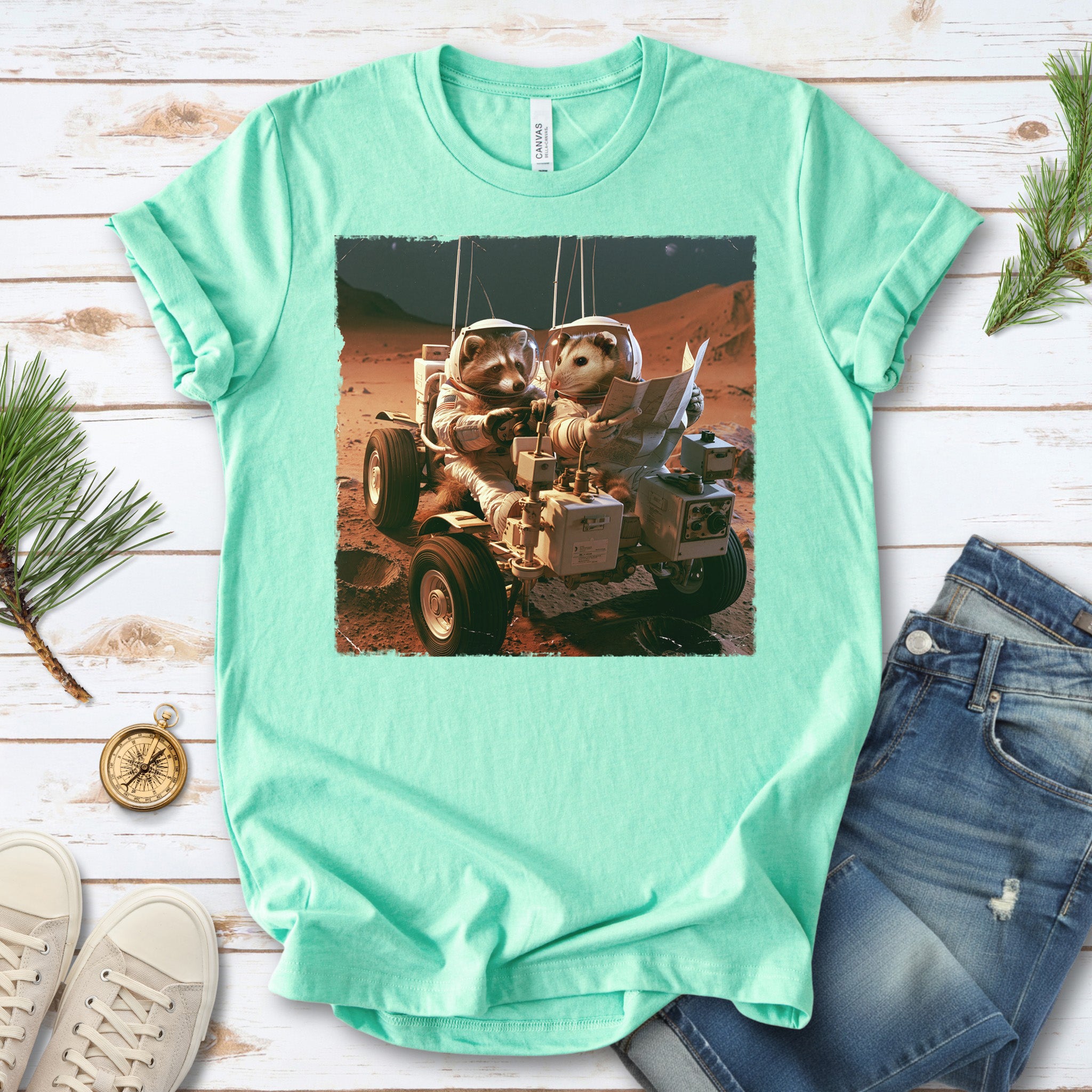 Trash Panda Mission Astronaut Raccoon Possum Space Adventure T-Shirt