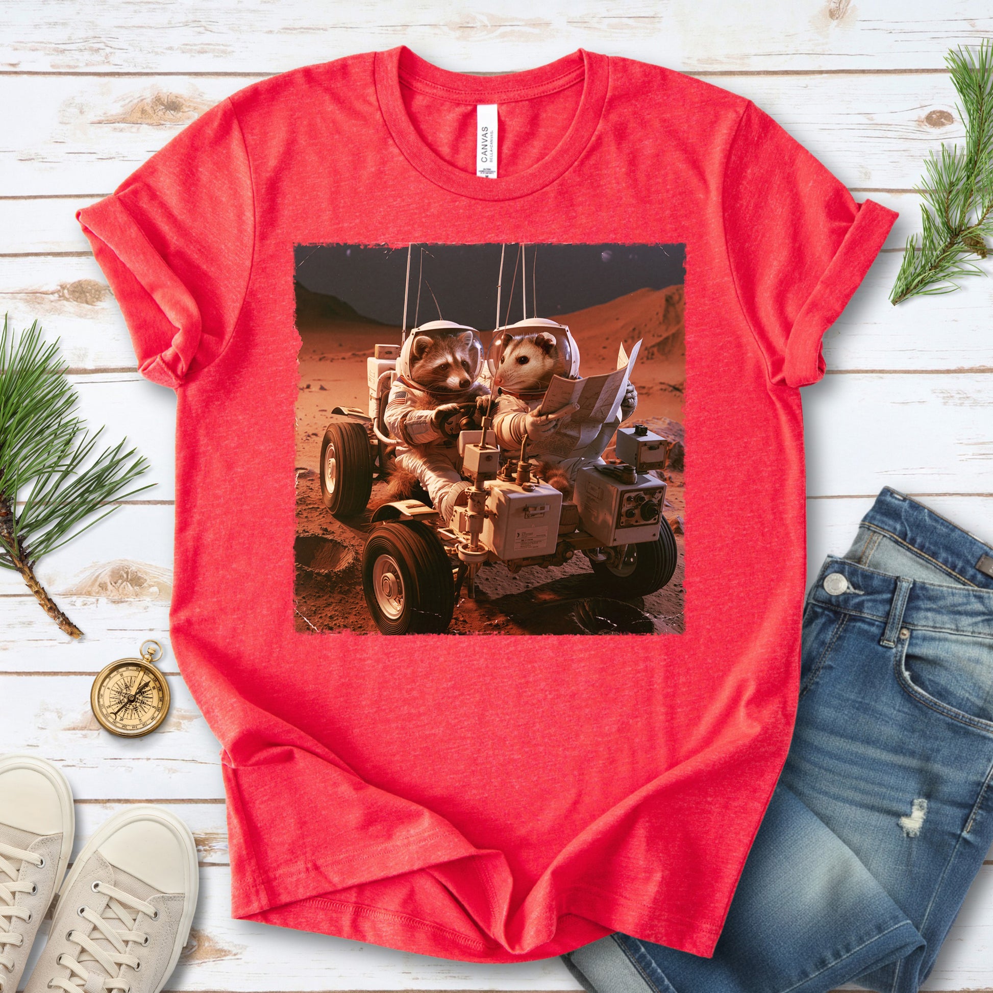 Trash Panda Mission Astronaut Raccoon Possum Space Adventure T-Shirt