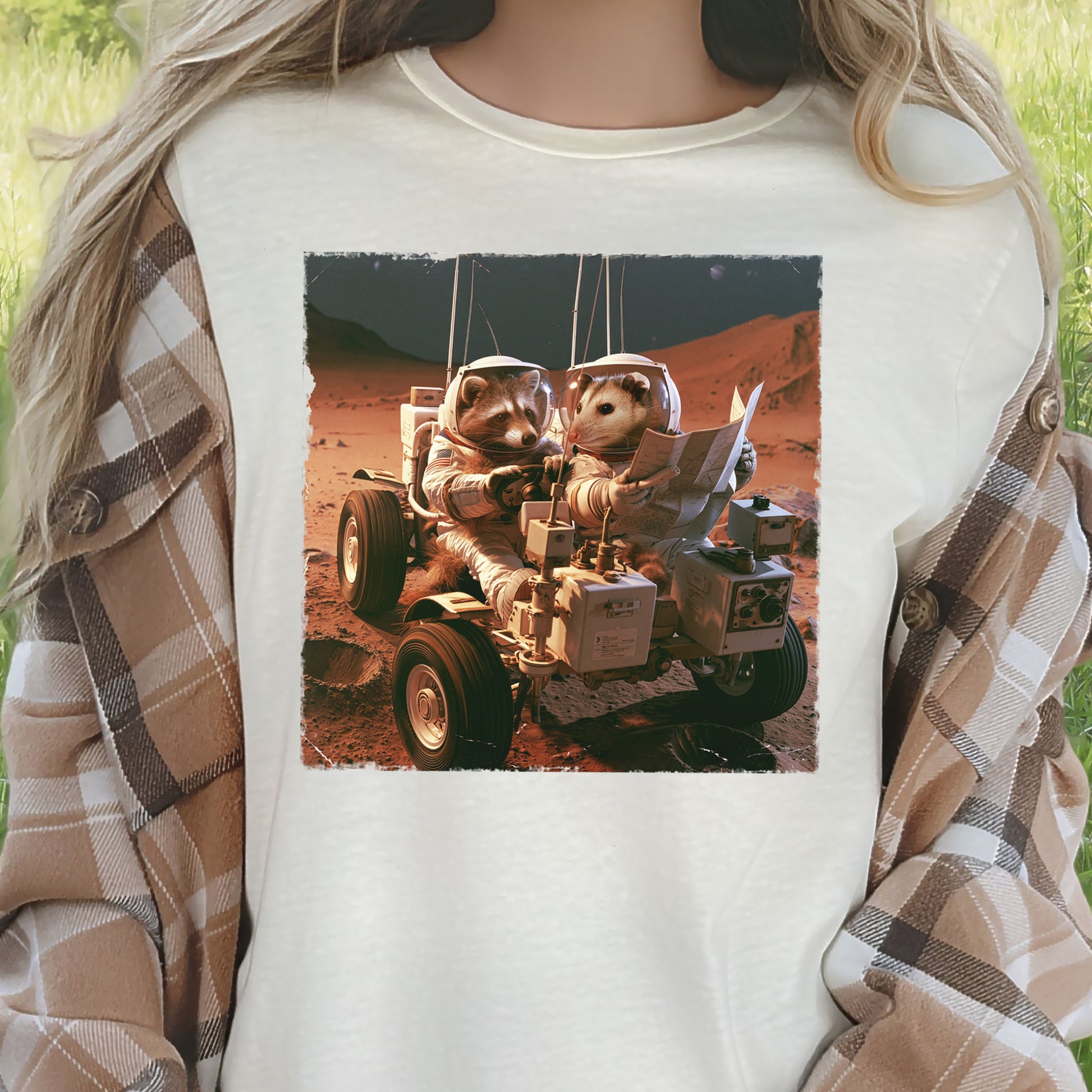 Trash Panda Mission Astronaut Raccoon Possum Space Adventure T-Shirt
