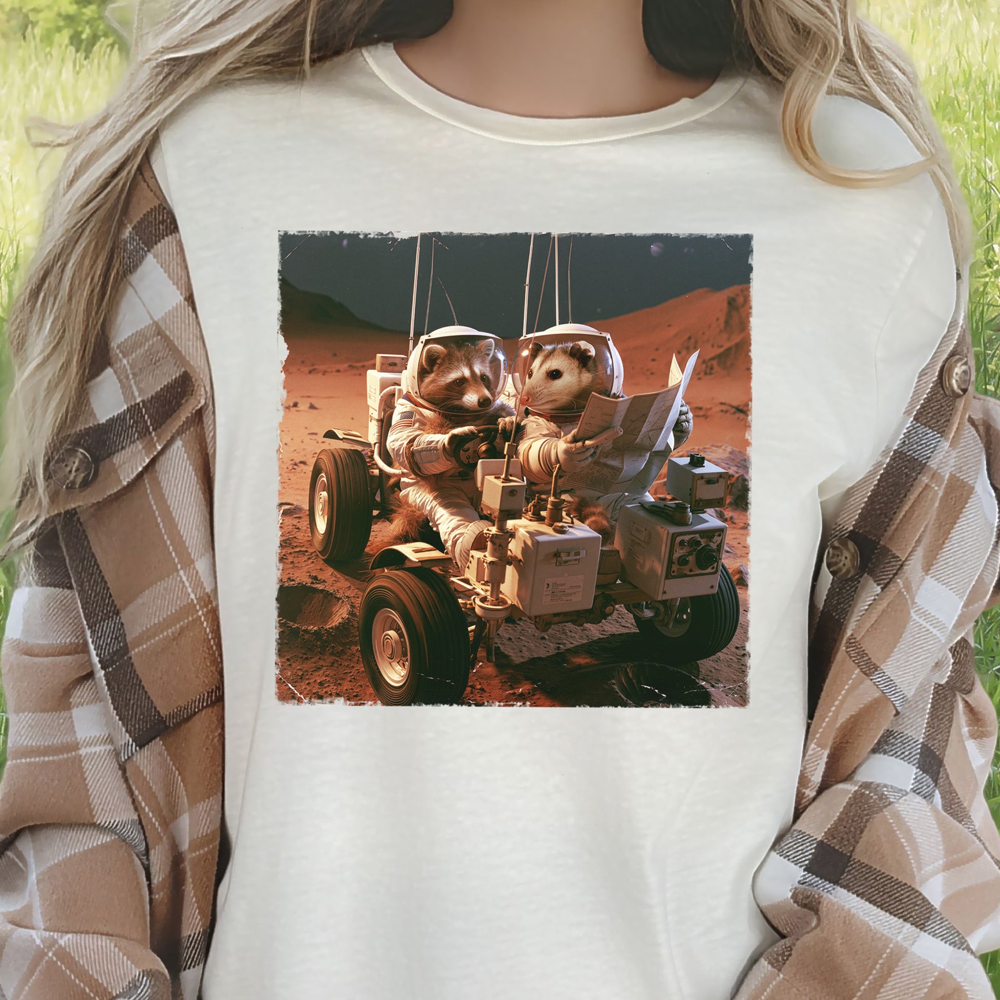 Trash Panda Mission Astronaut Raccoon Possum Space Adventure T-Shirt