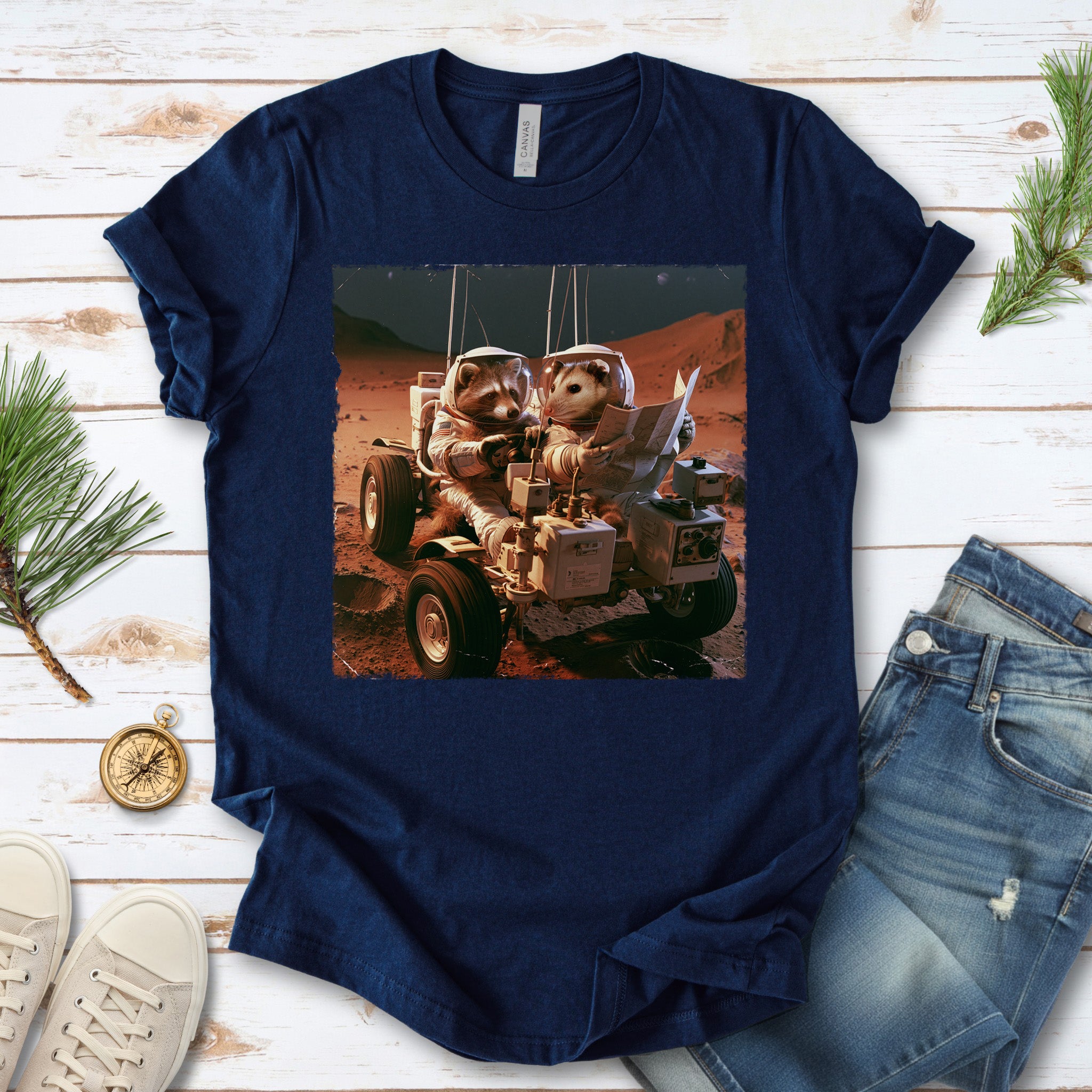 Trash Panda Mission Astronaut Raccoon Possum Space Adventure T-Shirt