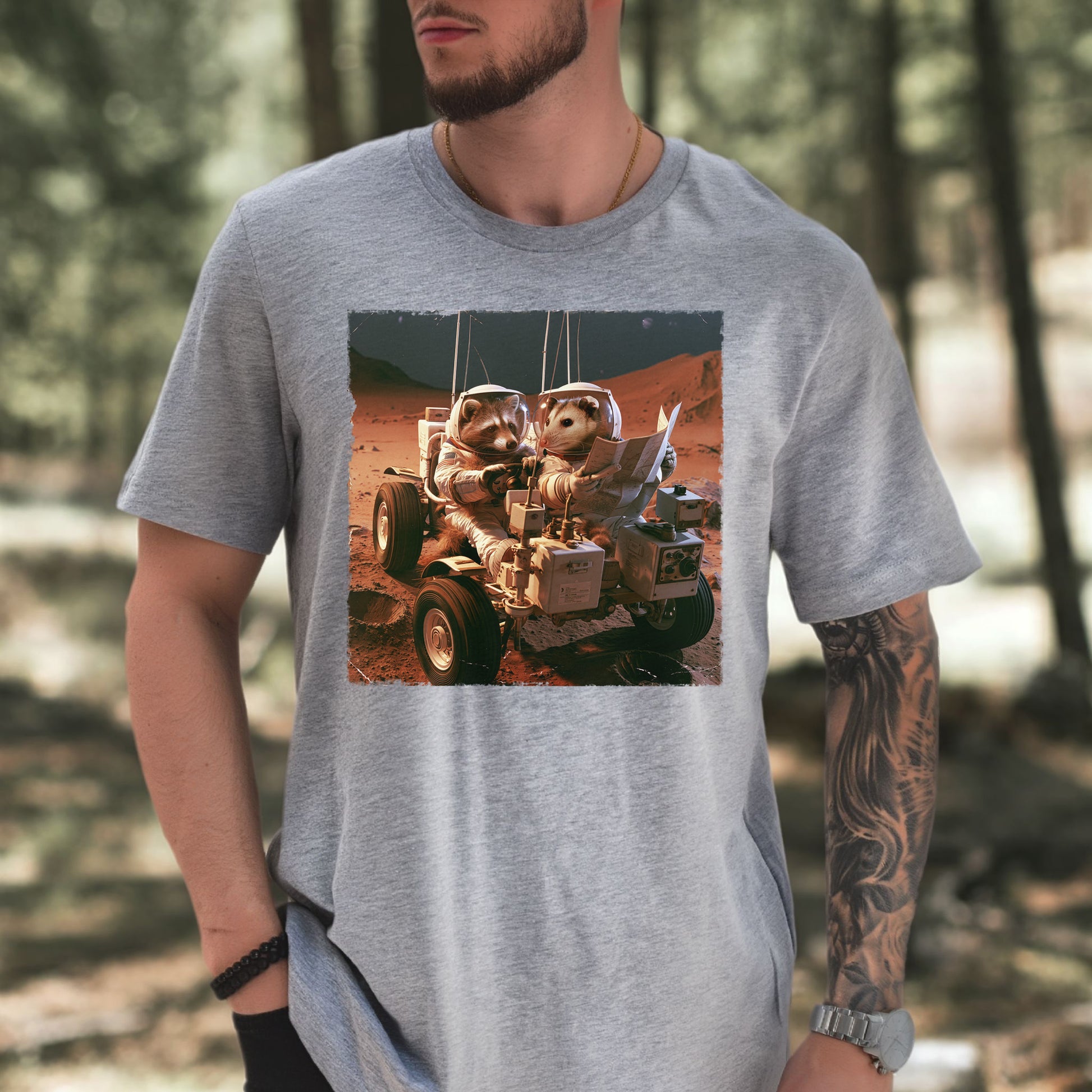 Trash Panda Mission Astronaut Raccoon Possum Space Adventure T-Shirt