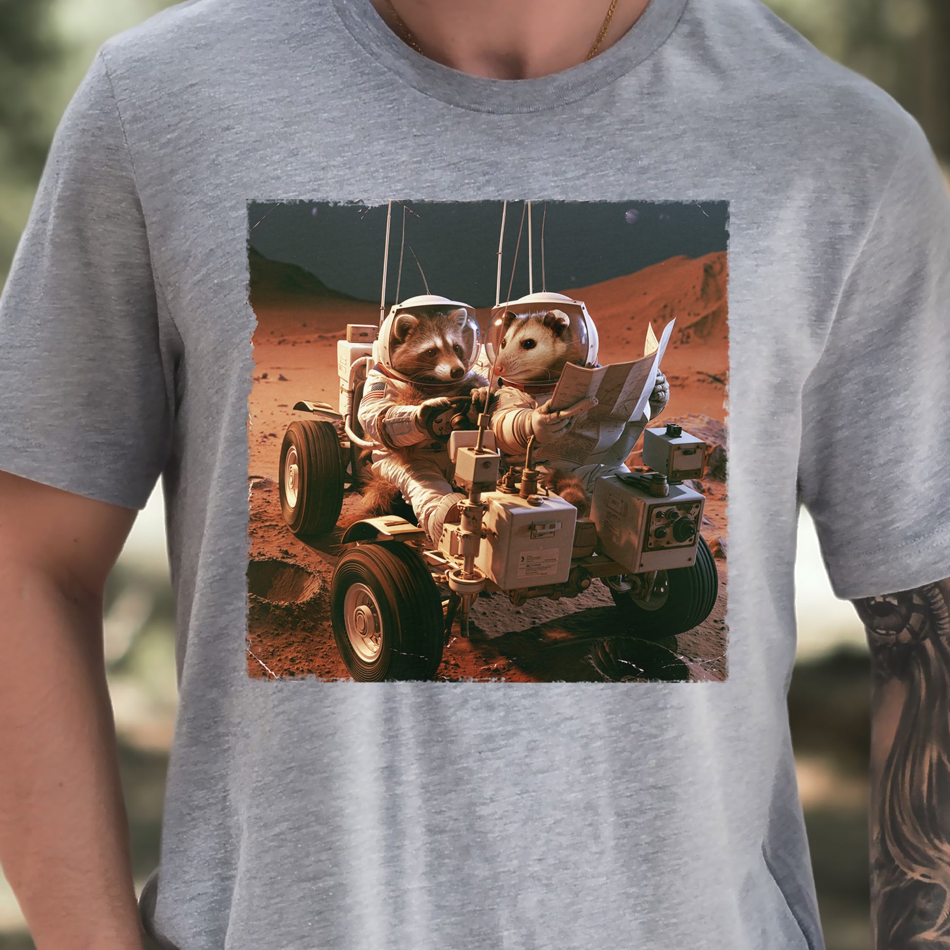 Trash Panda Mission Astronaut Raccoon Possum Space Adventure T-Shirt