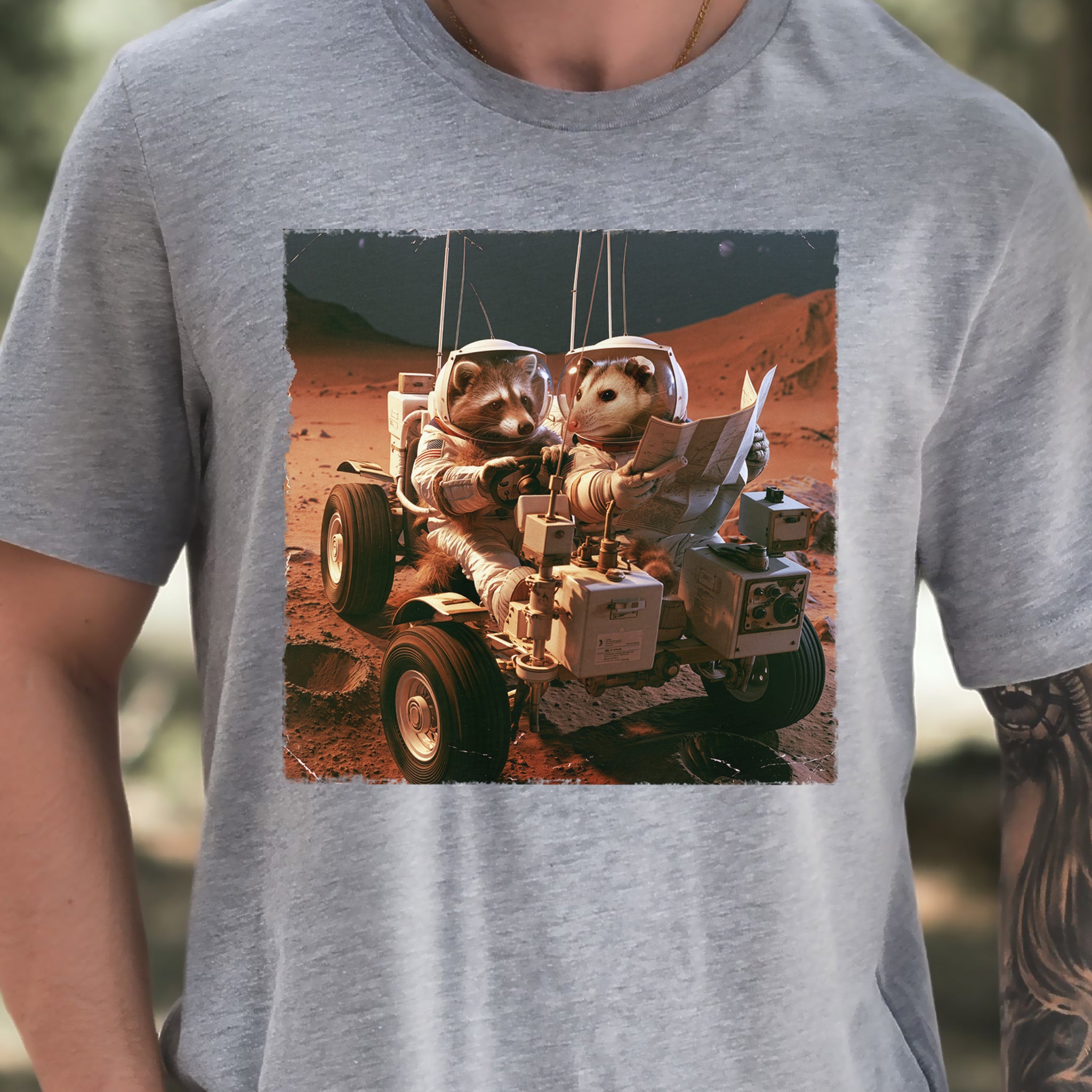 Trash Panda Mission Astronaut Raccoon Possum Space Adventure T-Shirt