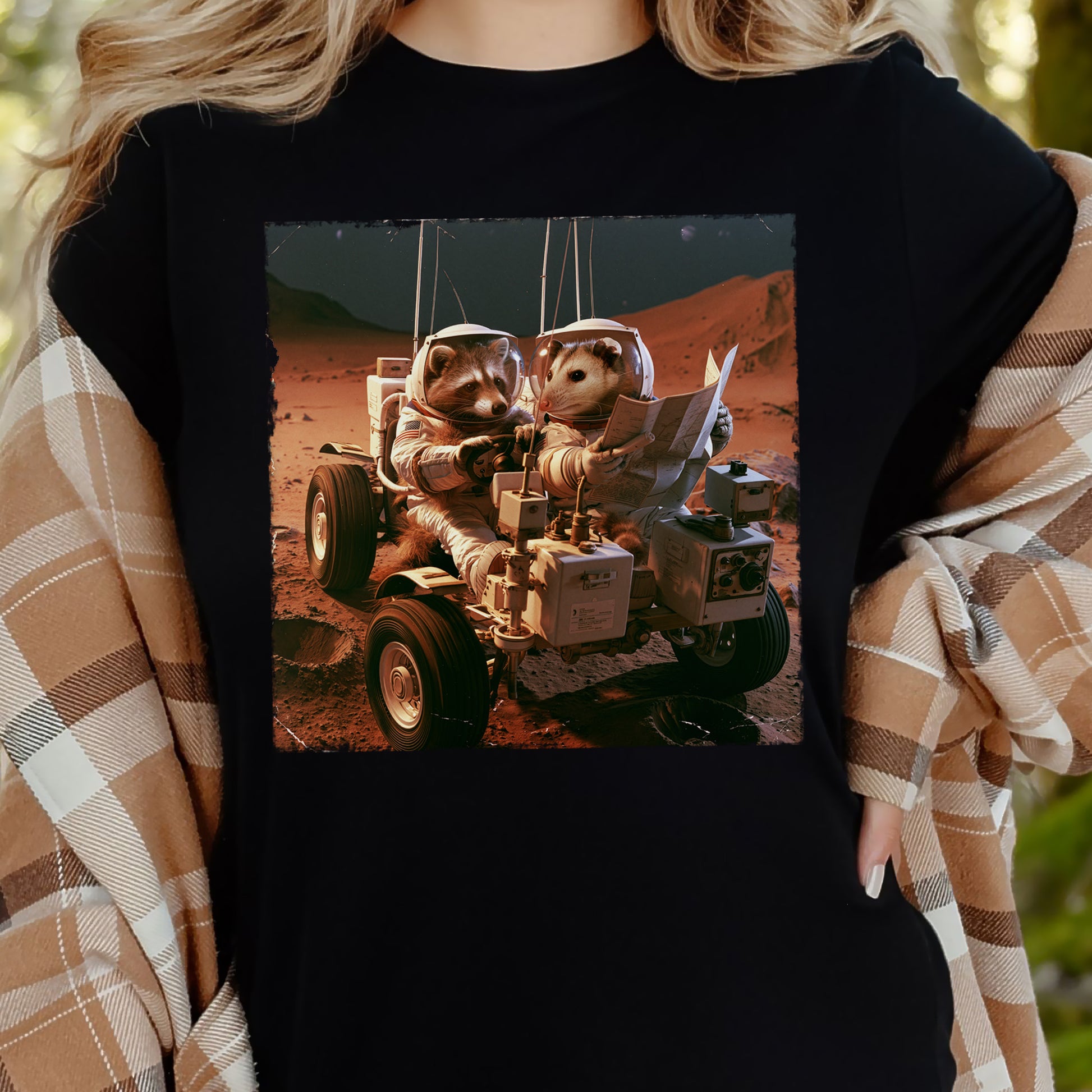 Trash Panda Mission Astronaut Raccoon Possum Space Adventure T-Shirt