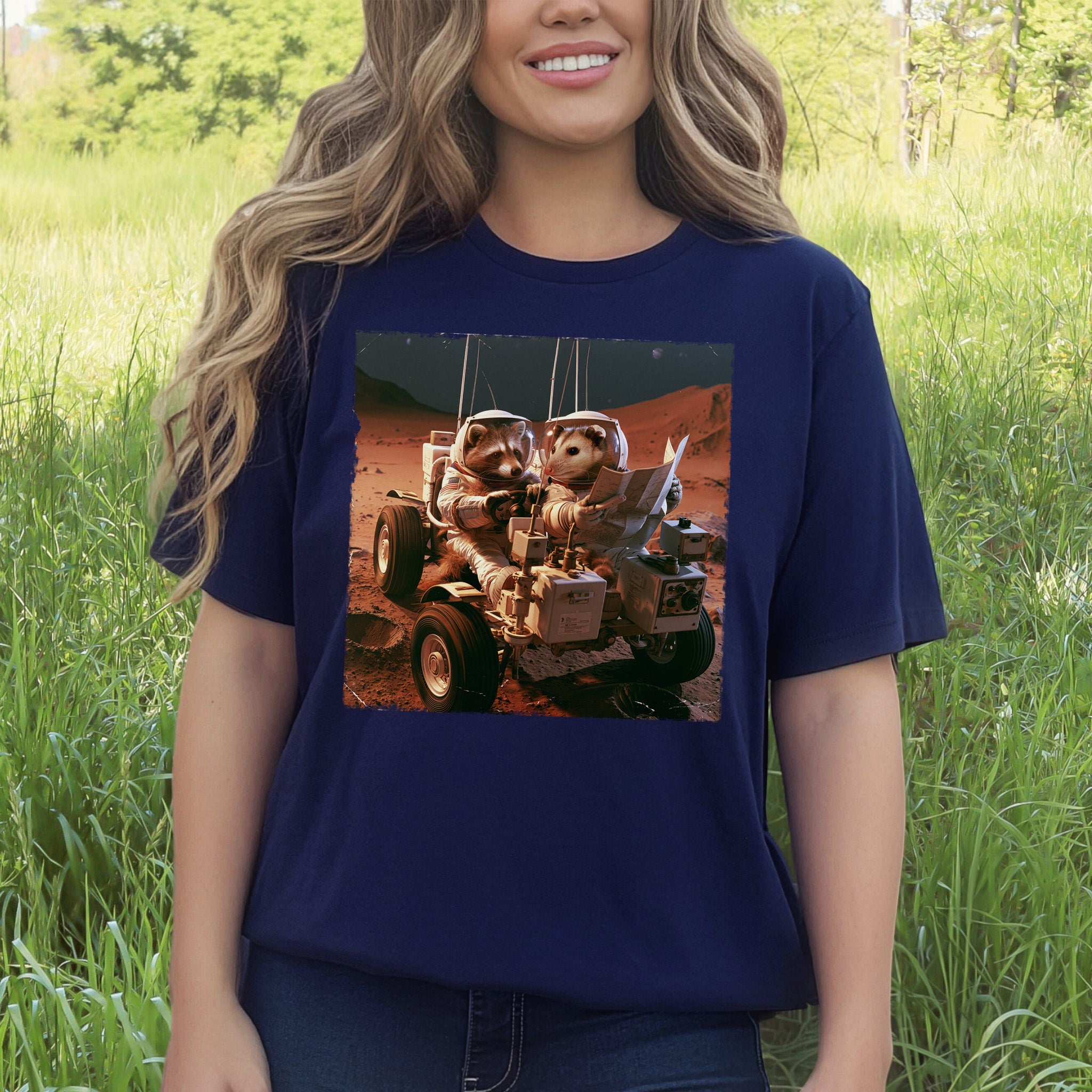 Trash Panda Mission Astronaut Raccoon Possum Space Adventure T-Shirt