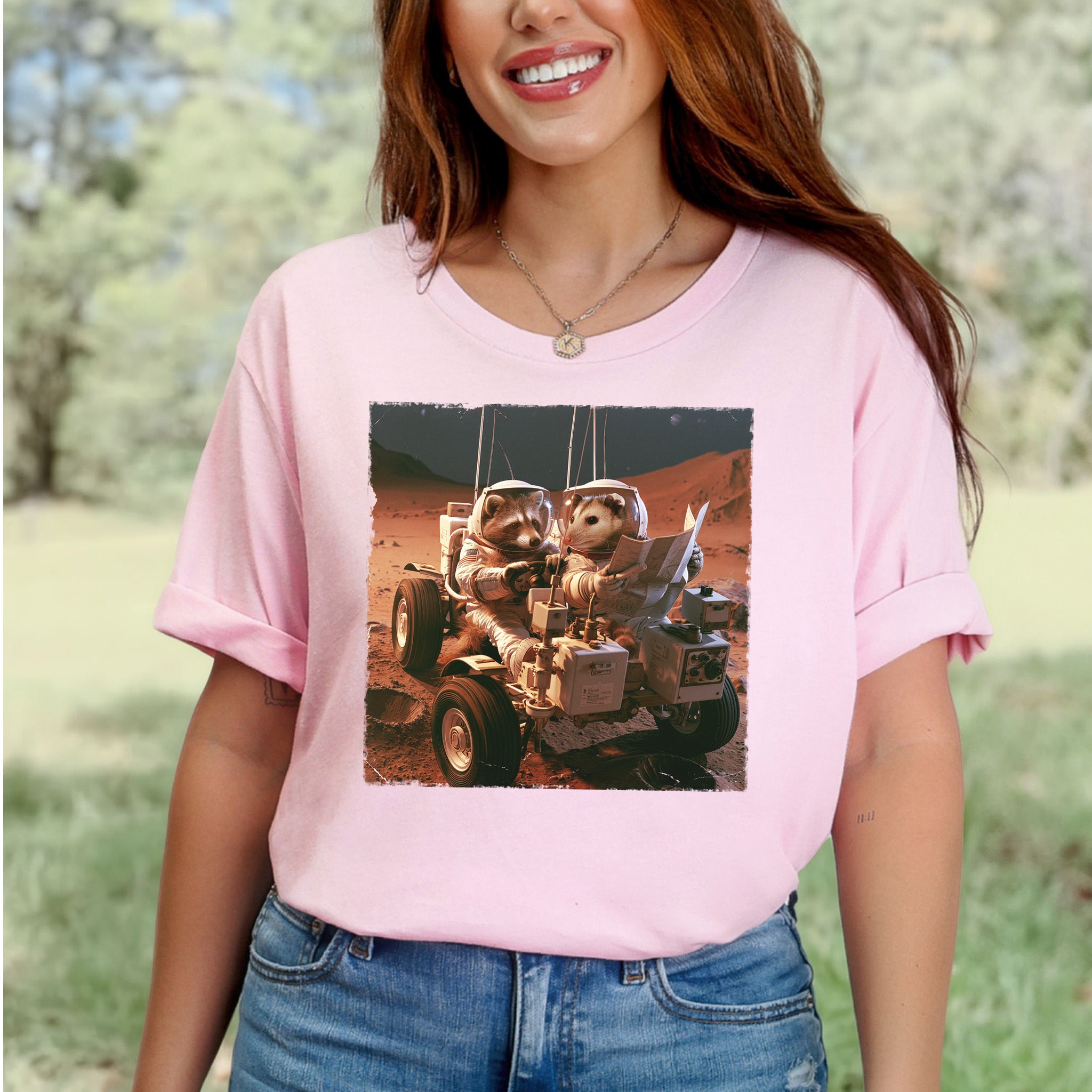 Trash Panda Mission Astronaut Raccoon Possum Space Adventure T-Shirt