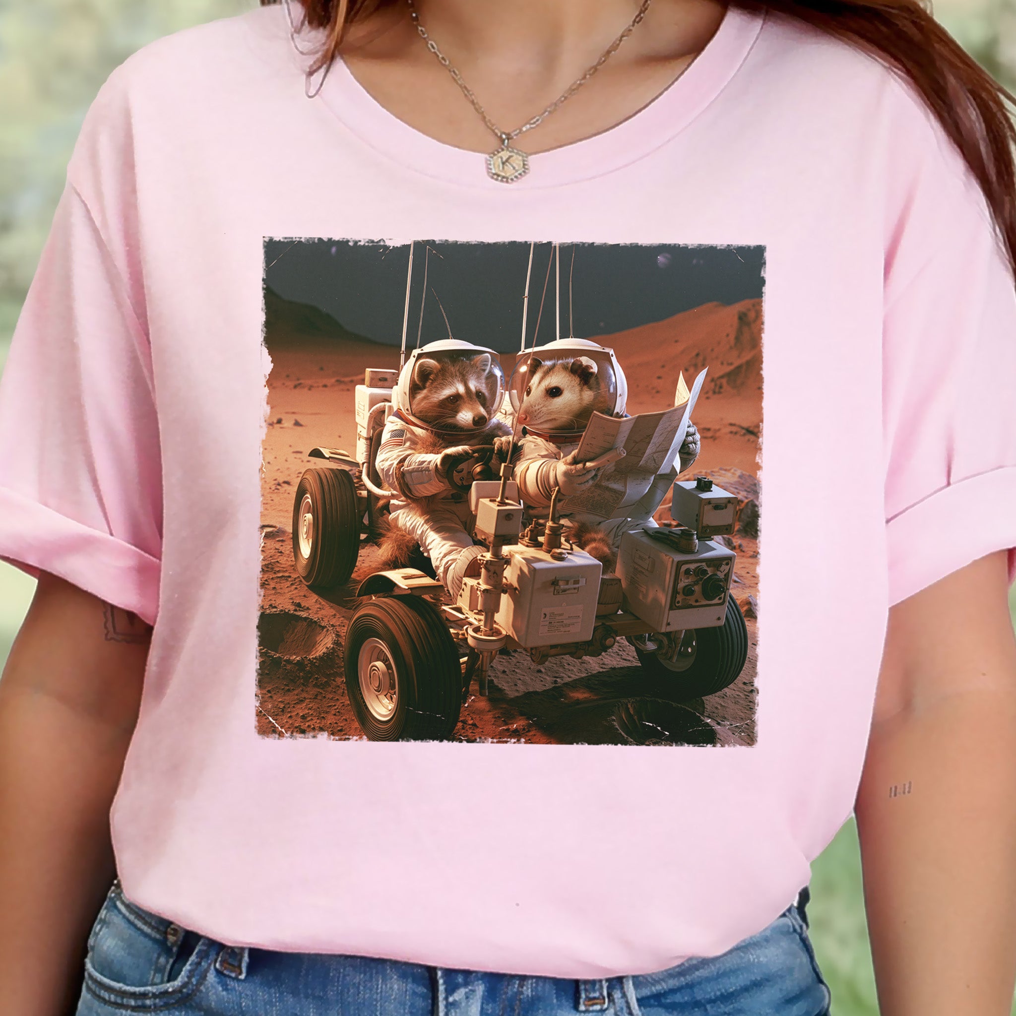 Trash Panda Mission Astronaut Raccoon Possum Space Adventure T-Shirt