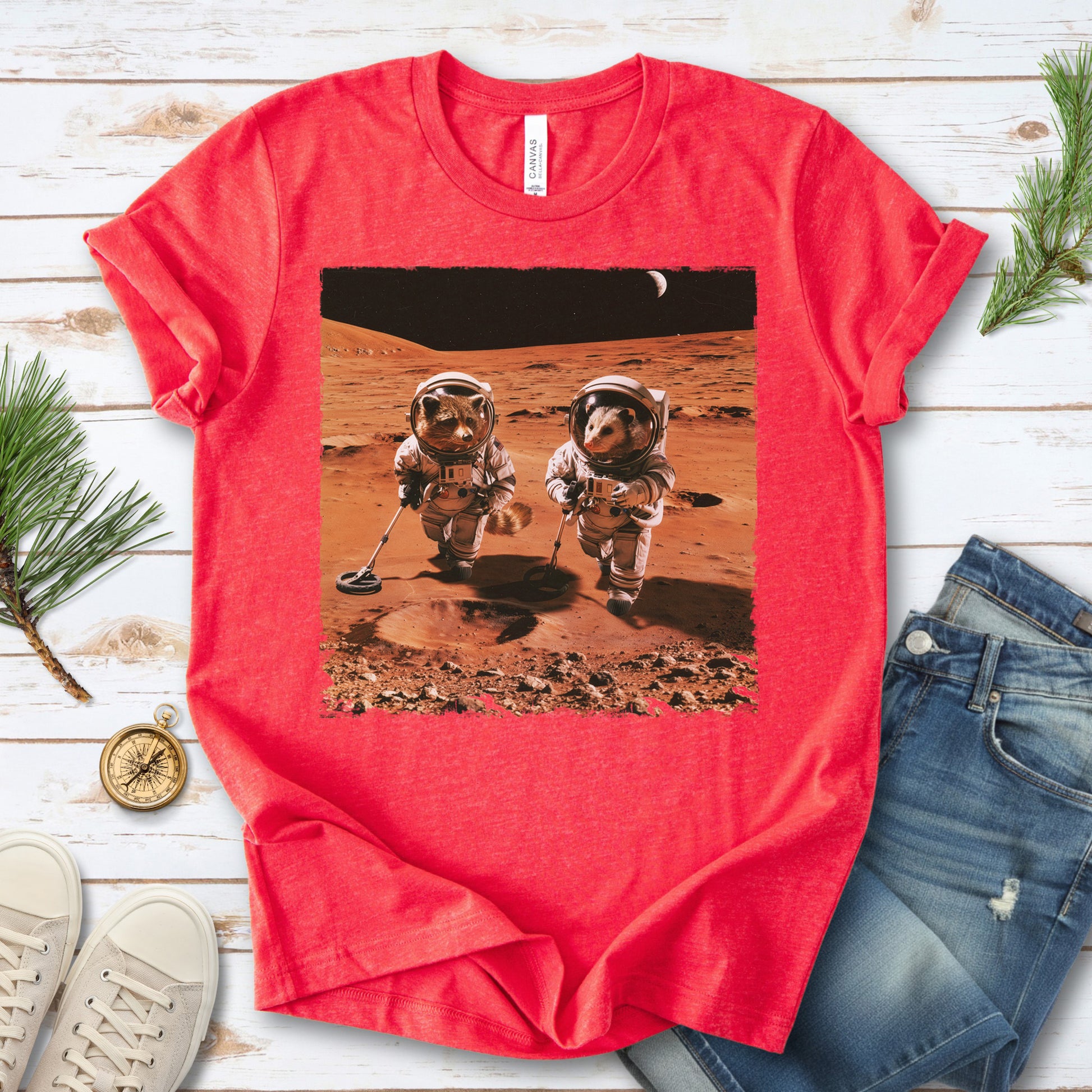 Trash Panda Astronauts Raccoon Possum Mars Explorer Gift T-Shirt