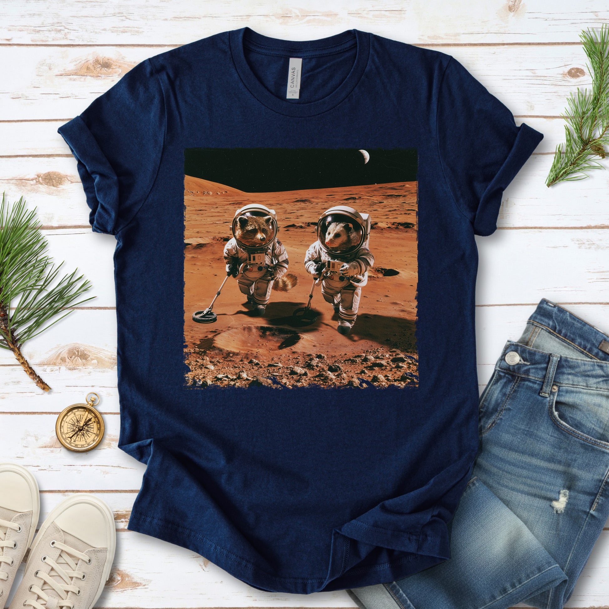 Trash Panda Astronauts Raccoon Possum Mars Explorer Gift T-Shirt