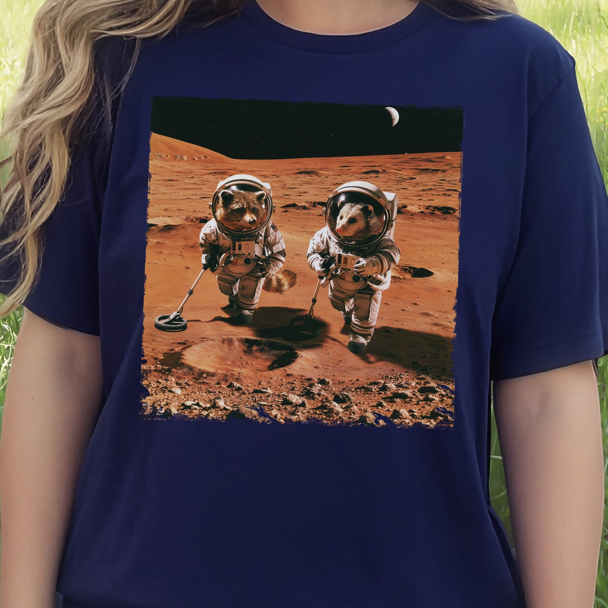 Trash Panda Astronauts Raccoon Possum Mars Explorer Gift T-Shirt