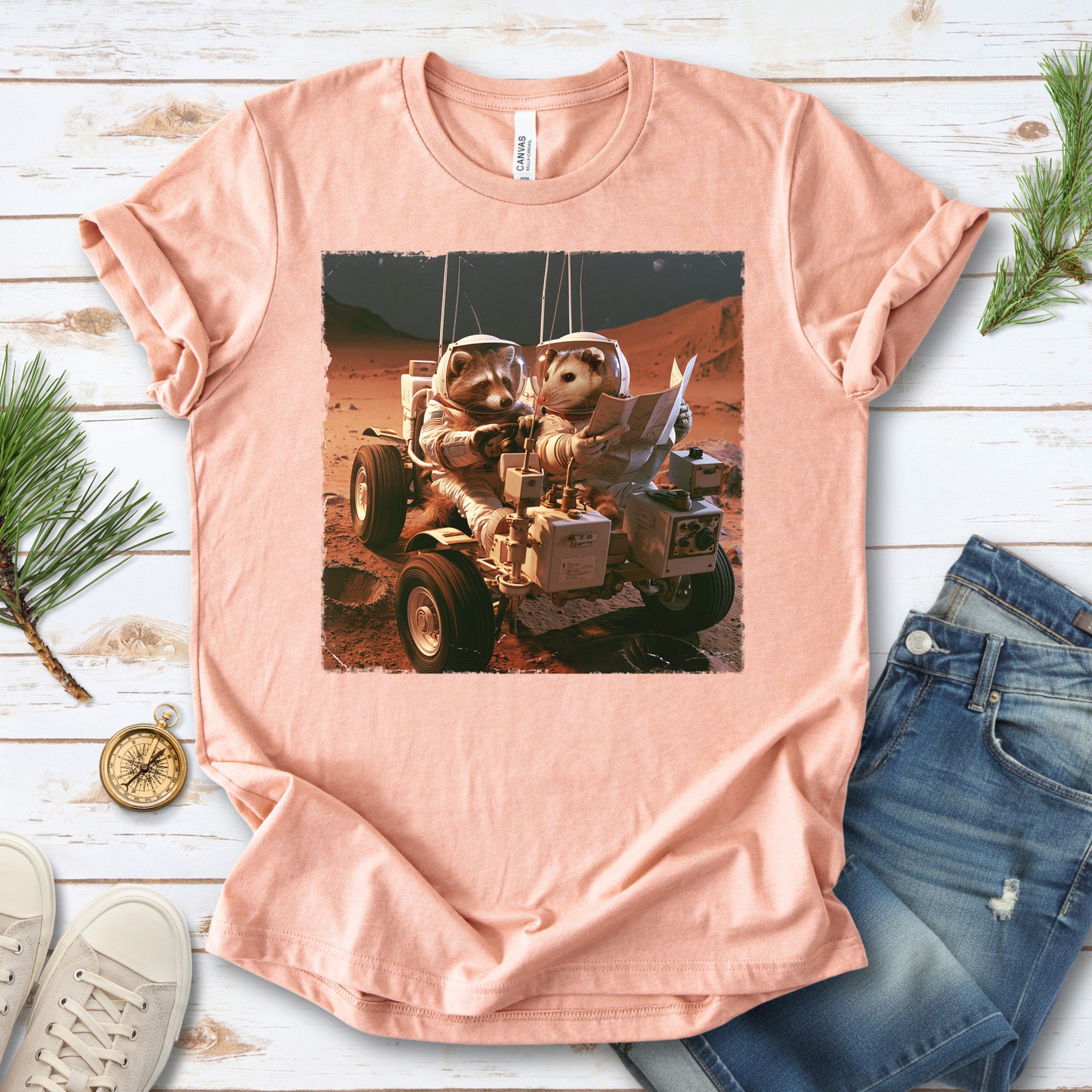 Trash Panda Mission Astronaut Raccoon Possum Space Adventure T-Shirt
