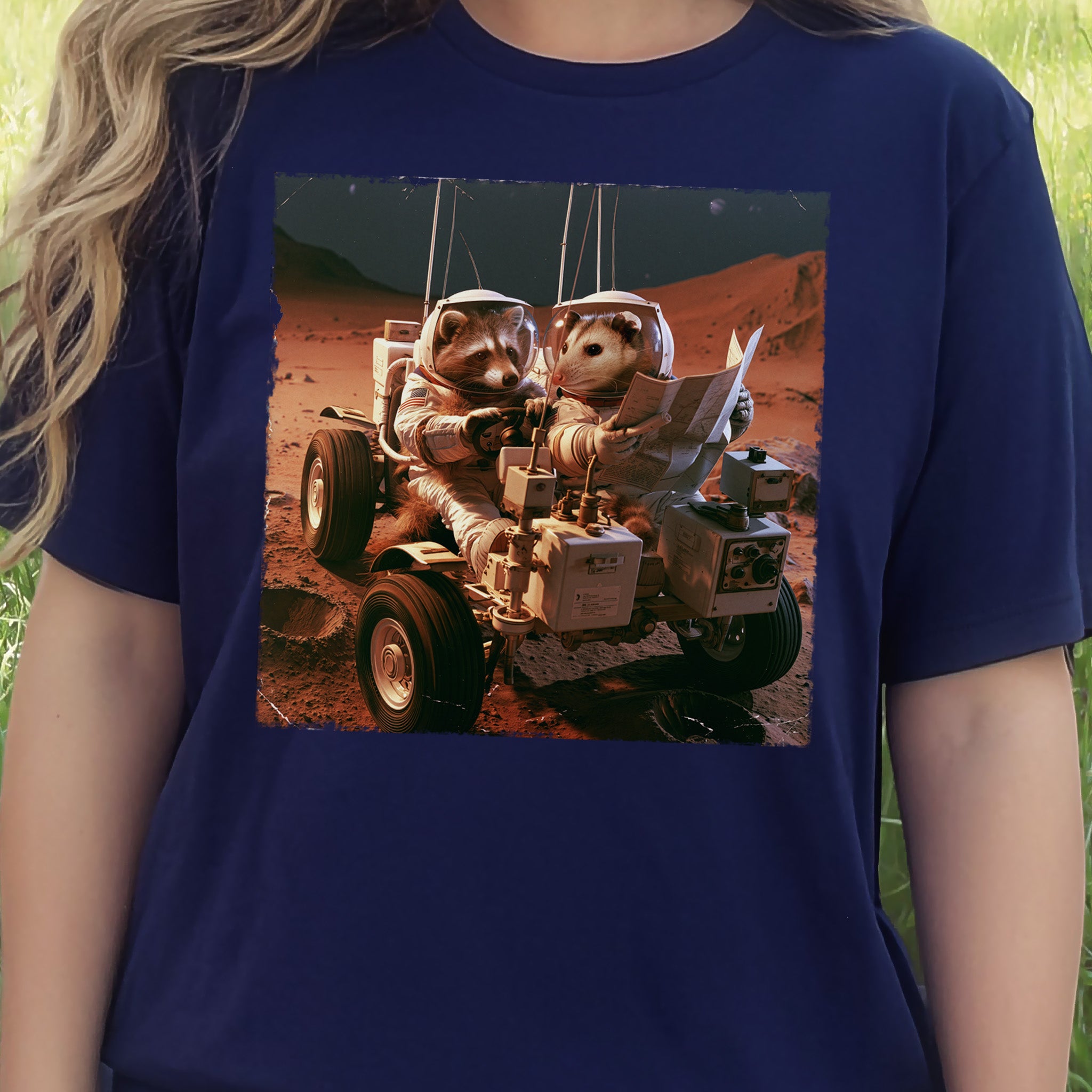 Trash Panda Mission Astronaut Raccoon Possum Space Adventure T-Shirt