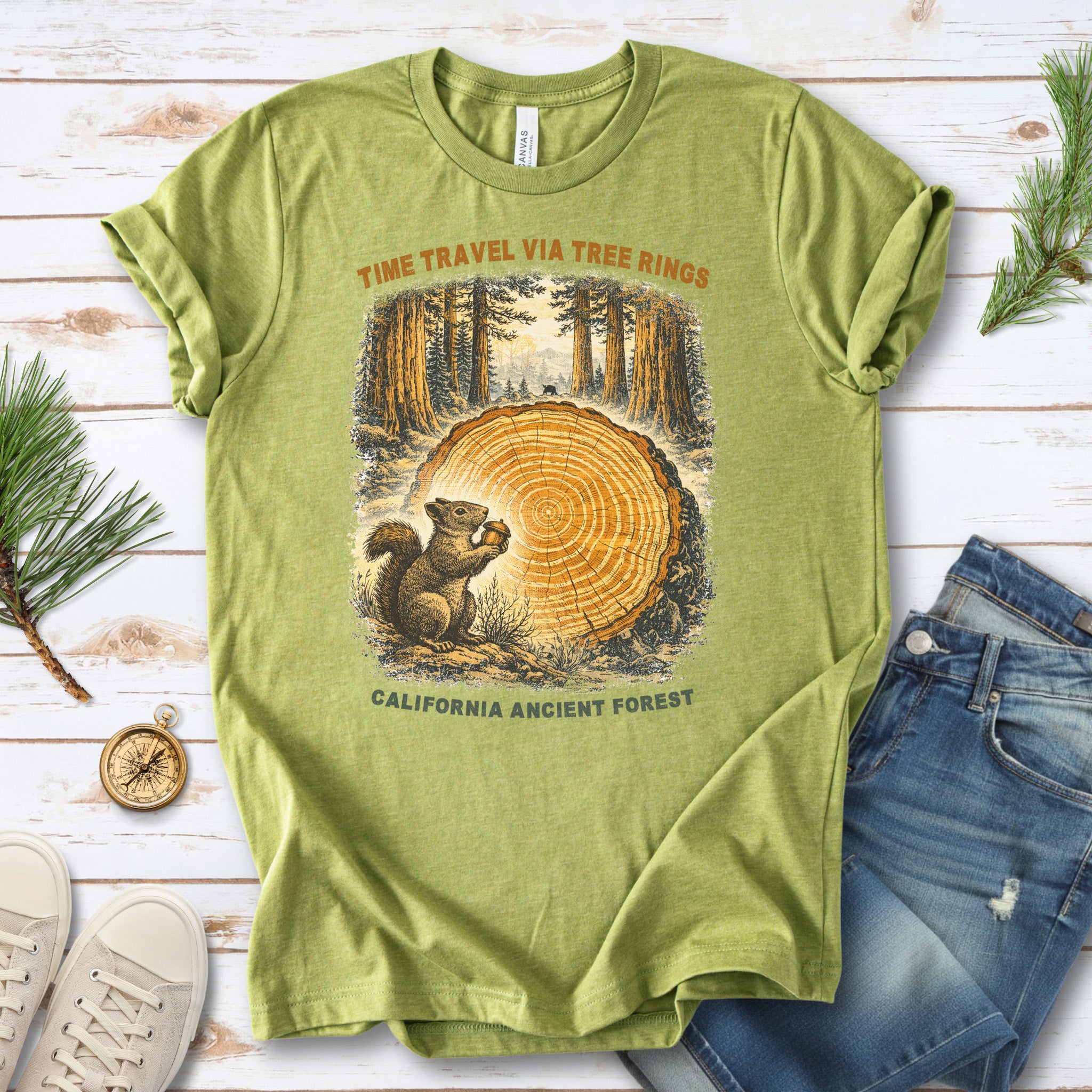 Tree Ring Time Traveler Shirt – California Ancient Forest T-Shirt