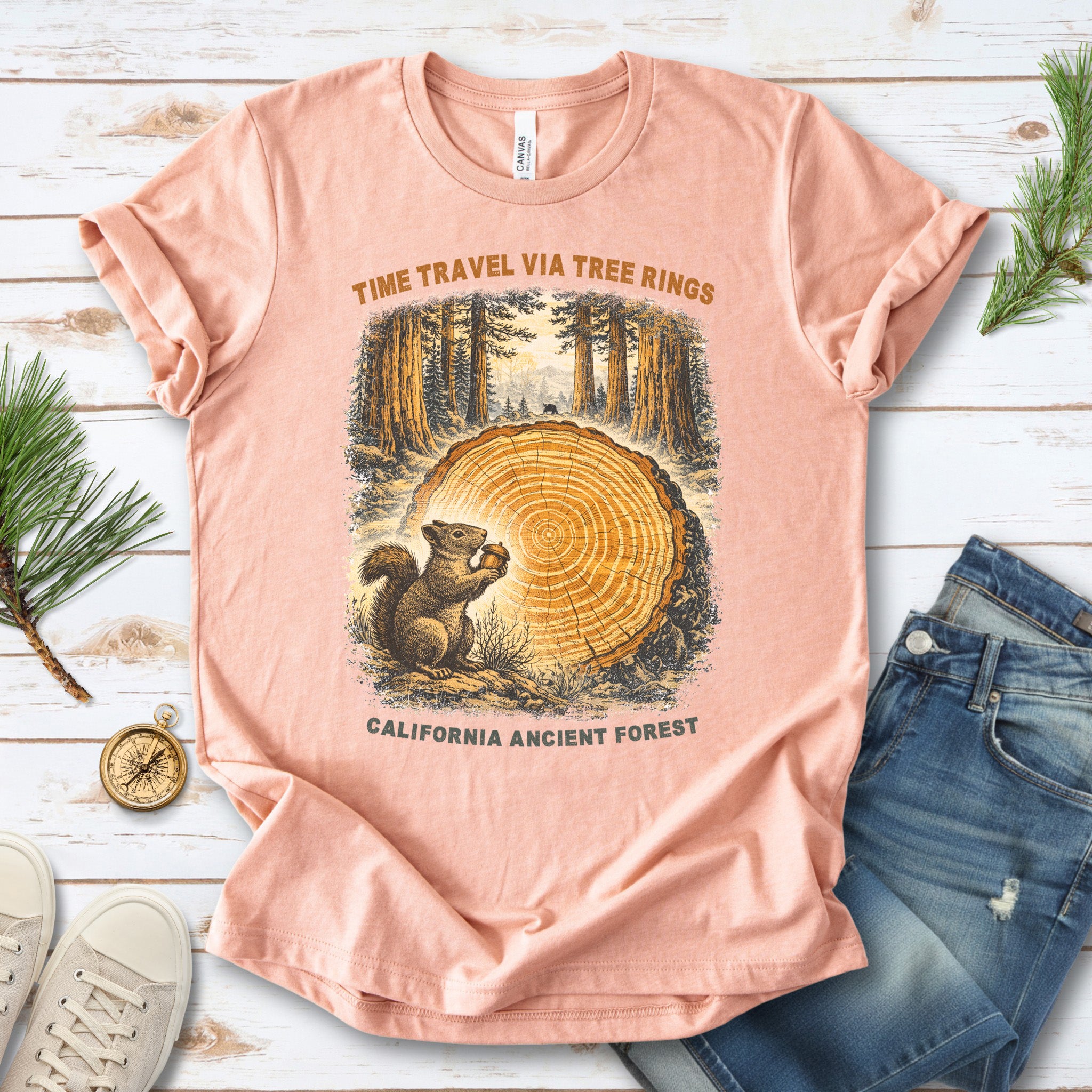 Tree Ring Time Traveler Shirt – California Ancient Forest T-Shirt