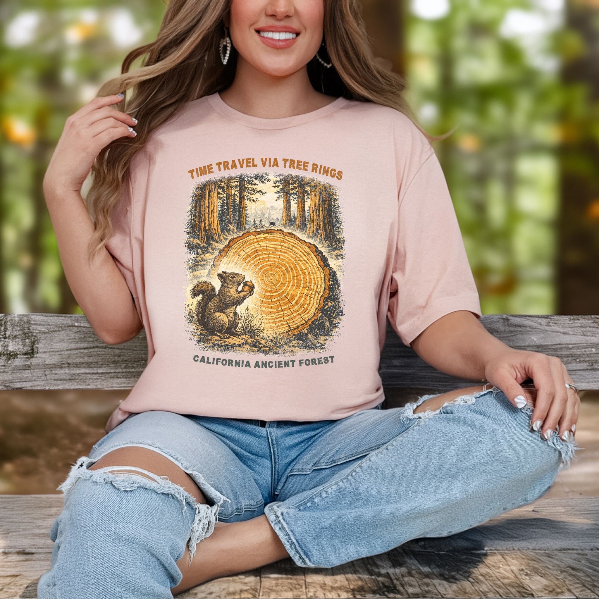 Tree Ring Time Traveler Shirt – California Ancient Forest T-Shirt