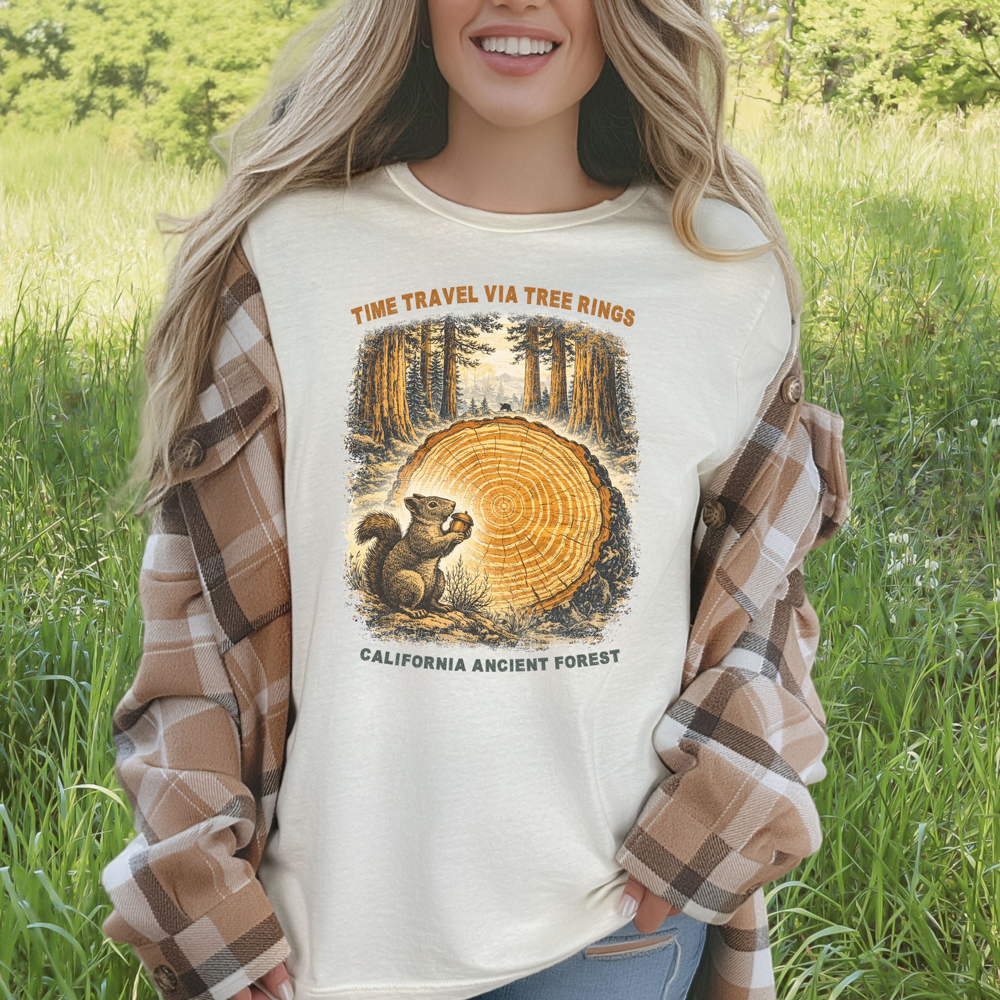 Tree Ring Time Traveler Shirt – California Ancient Forest T-Shirt