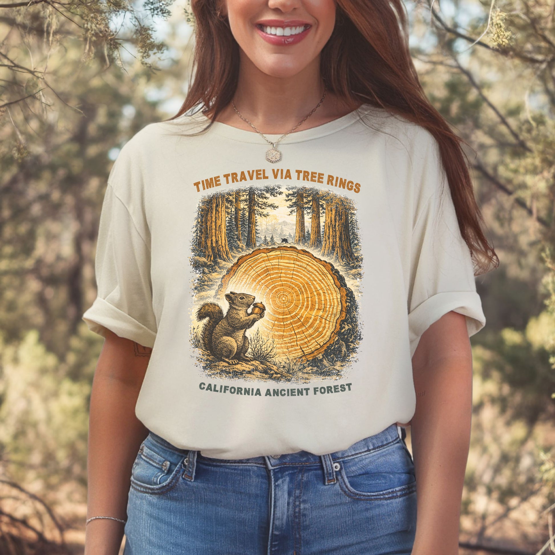 Tree Ring Time Traveler Shirt – California Ancient Forest T-Shirt