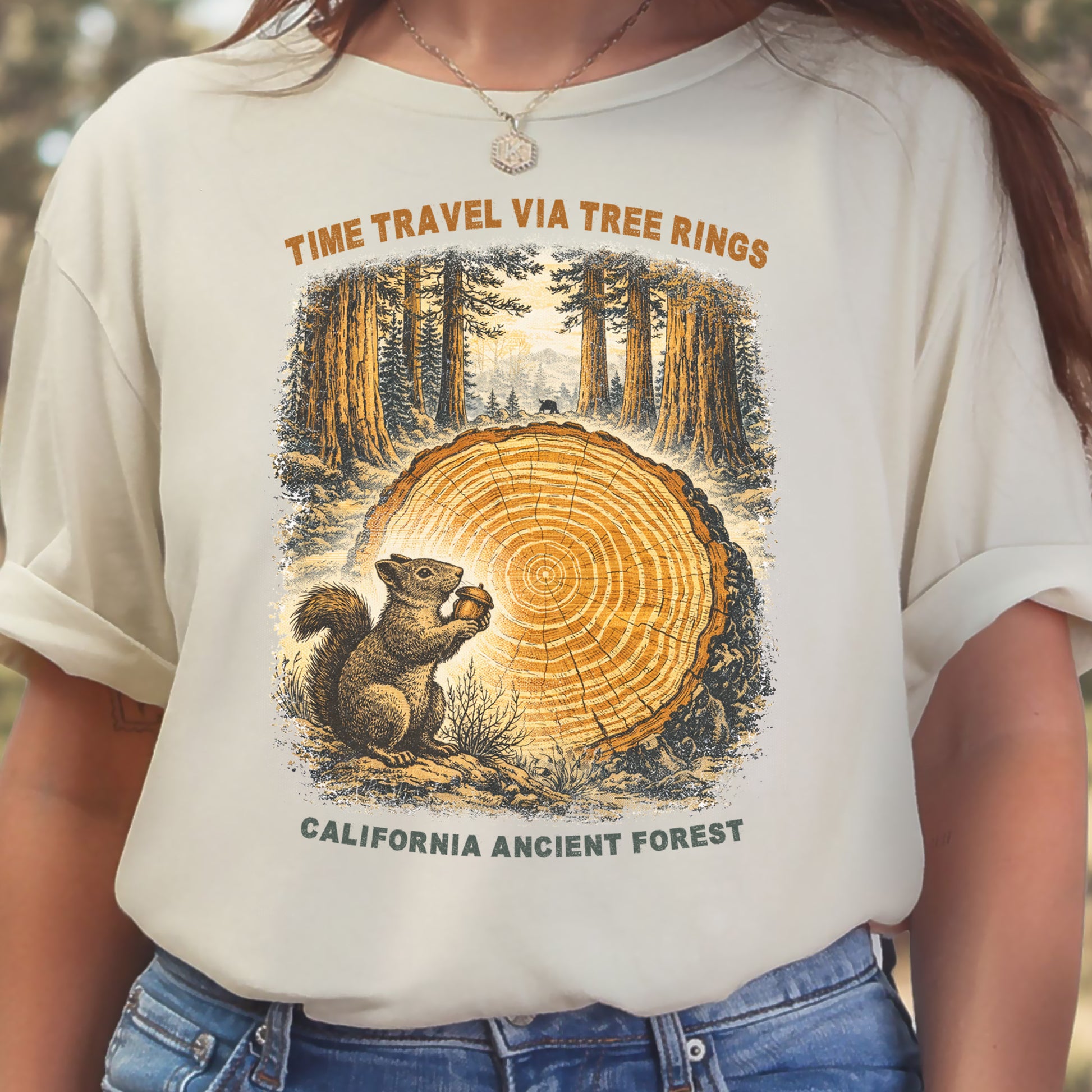 Tree Ring Time Traveler Shirt – California Ancient Forest T-Shirt