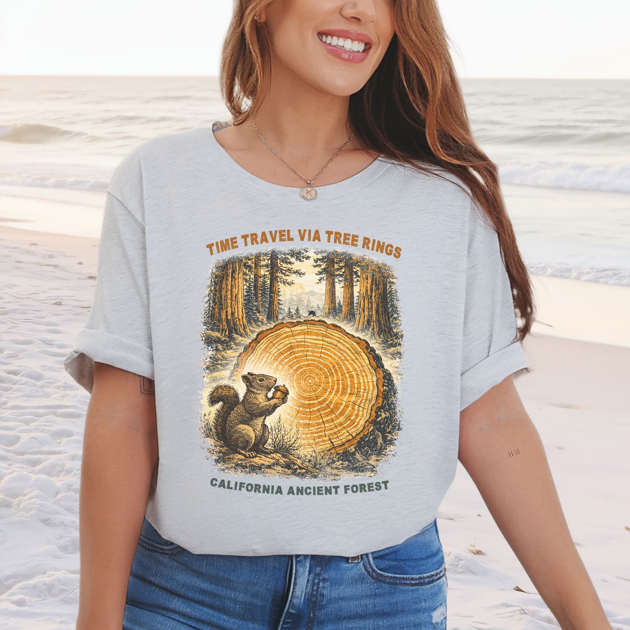 Tree Ring Time Traveler Shirt – California Ancient Forest T-Shirt