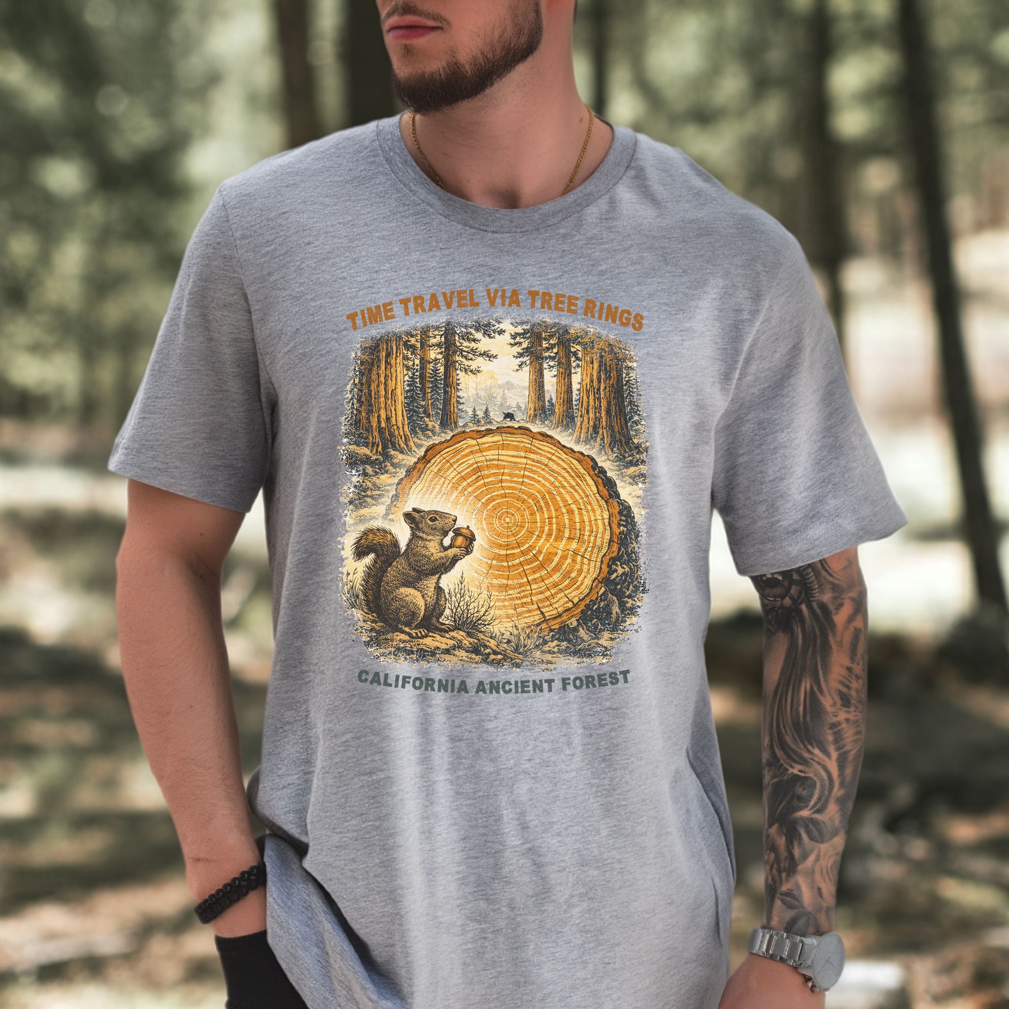Tree Ring Time Traveler Shirt – California Ancient Forest T-Shirt