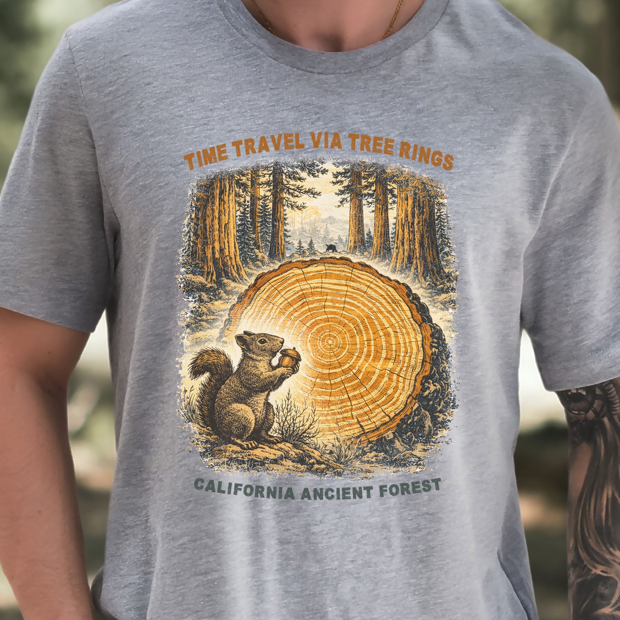 Tree Ring Time Traveler Shirt – California Ancient Forest T-Shirt