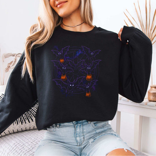 Trick-or-Bats Sweatshirt – Gothic Halloween Candy Flight Vibes