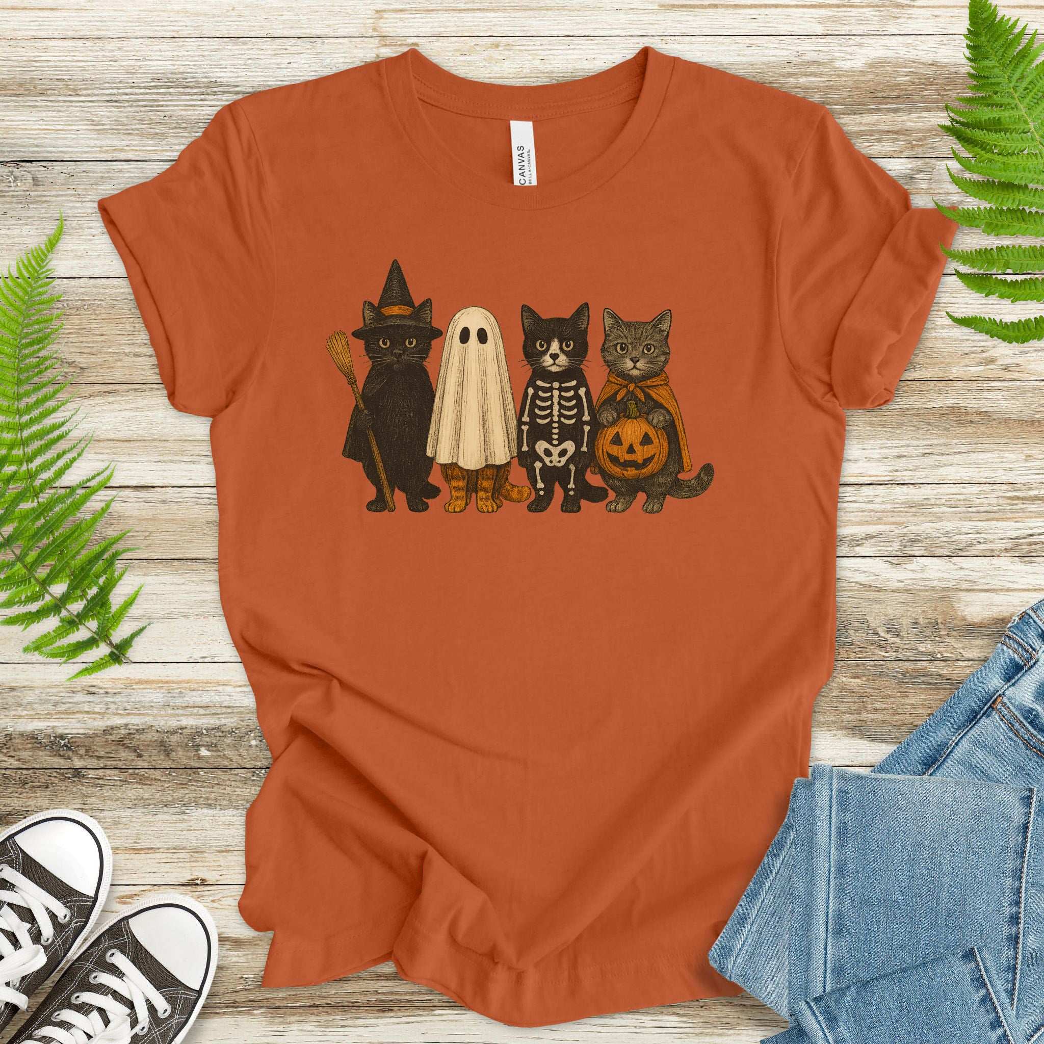 Trick-or-Cats T-Shirt – Cute Halloween Cat Costume Squad Tee