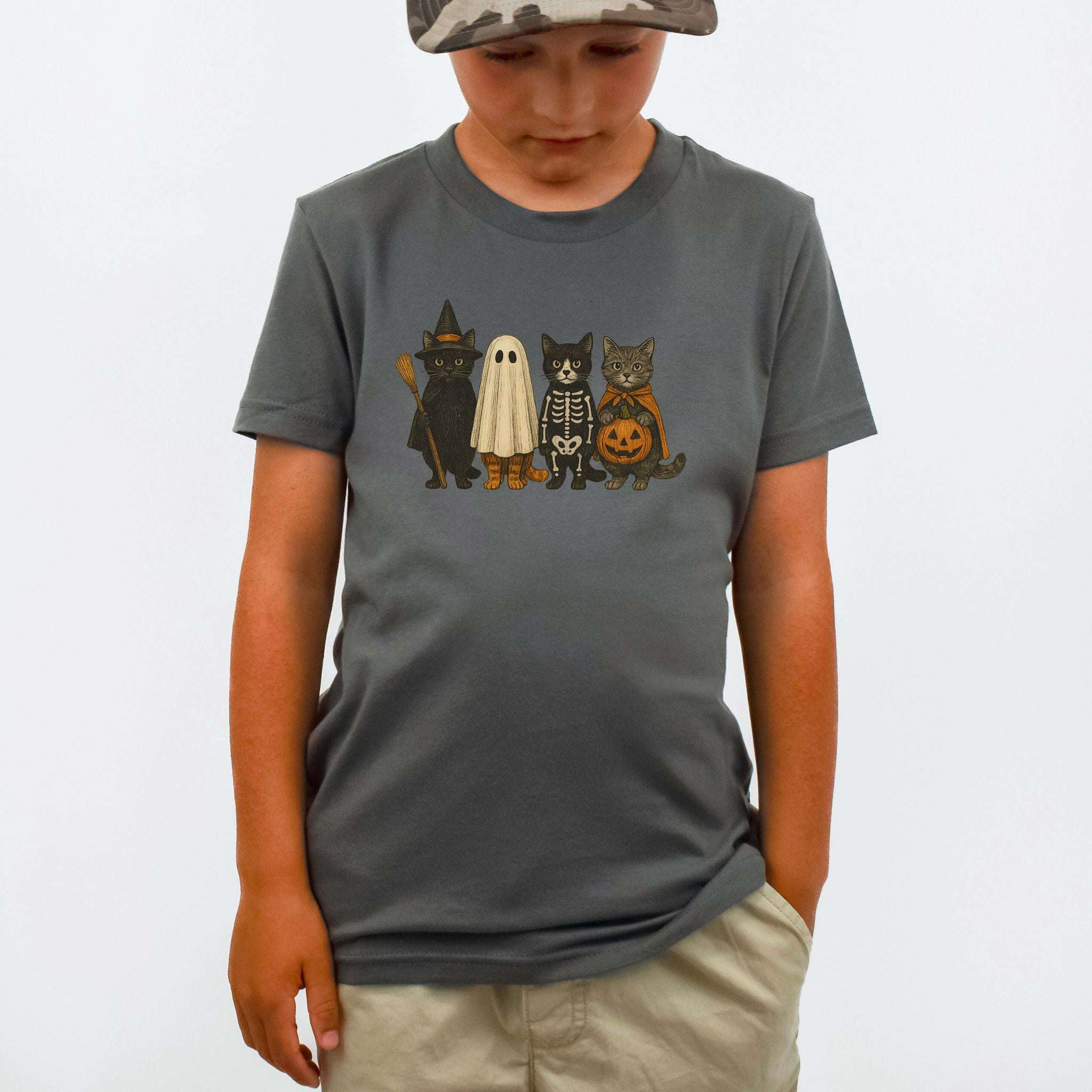 Trick-or-Cats Youth T-Shirt – Halloween Costume Cat Squad