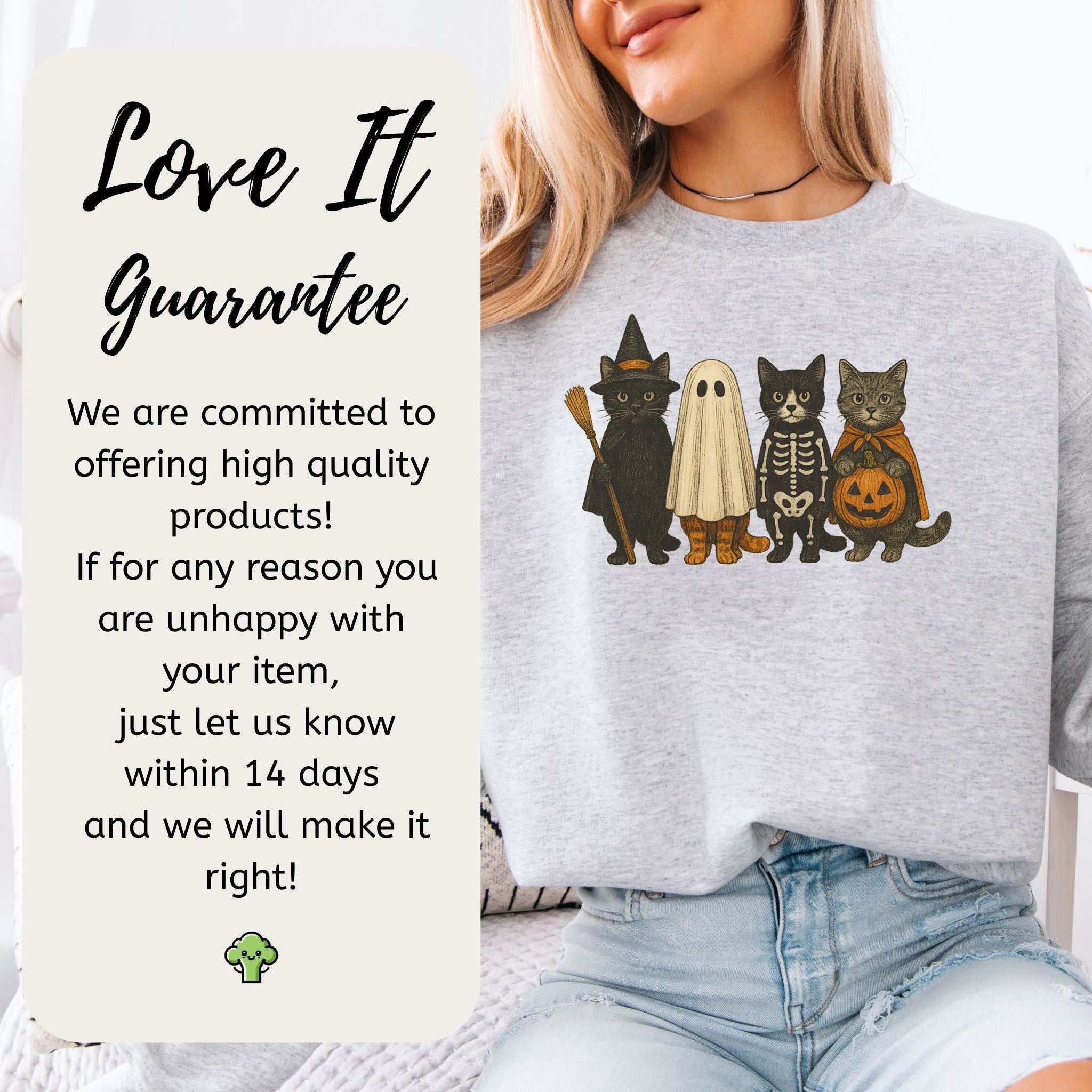 Trick-or-Cats Sweatshirt – Cute Halloween Cat Costume Squad
